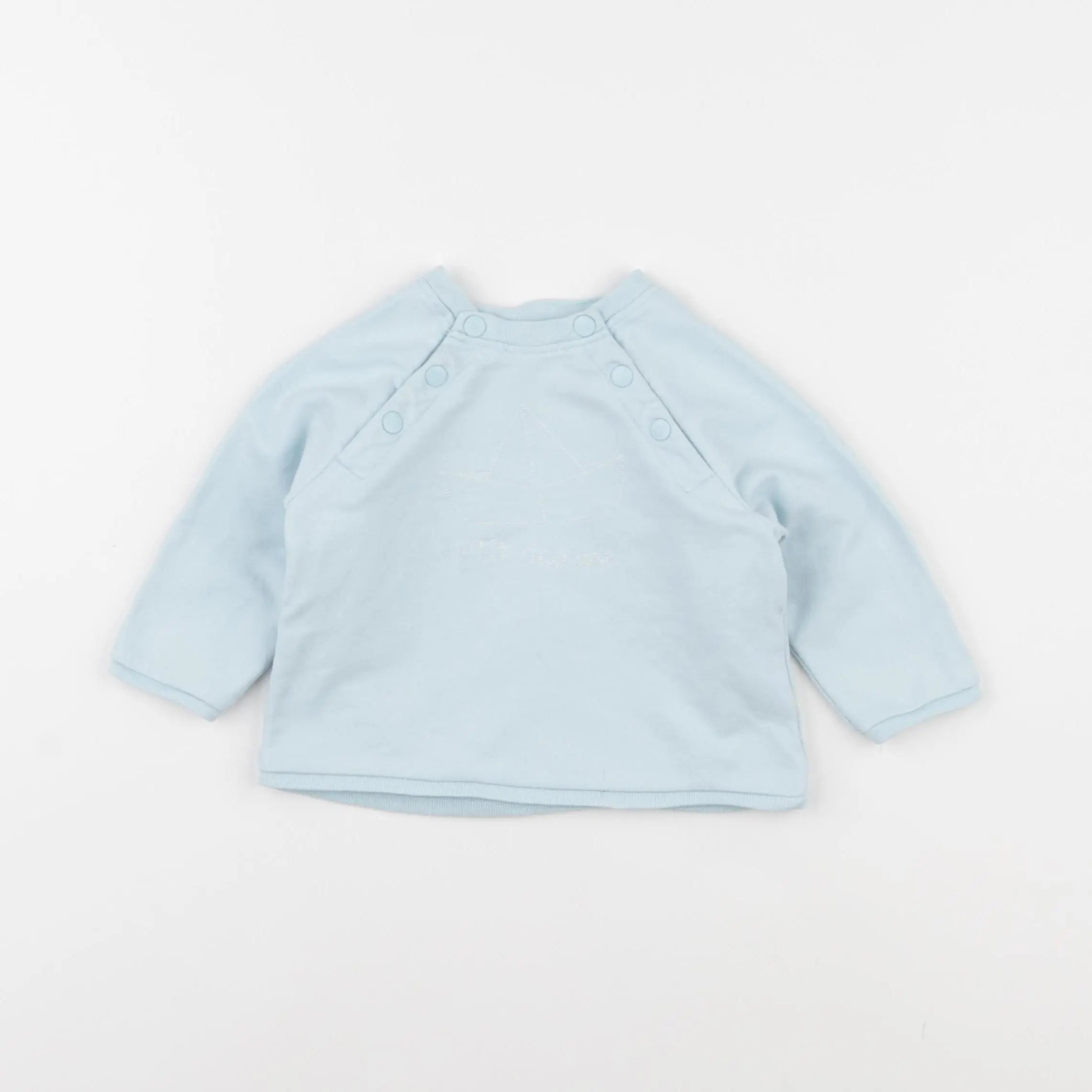 Vertbaudet - sweat bleu - 9 mois