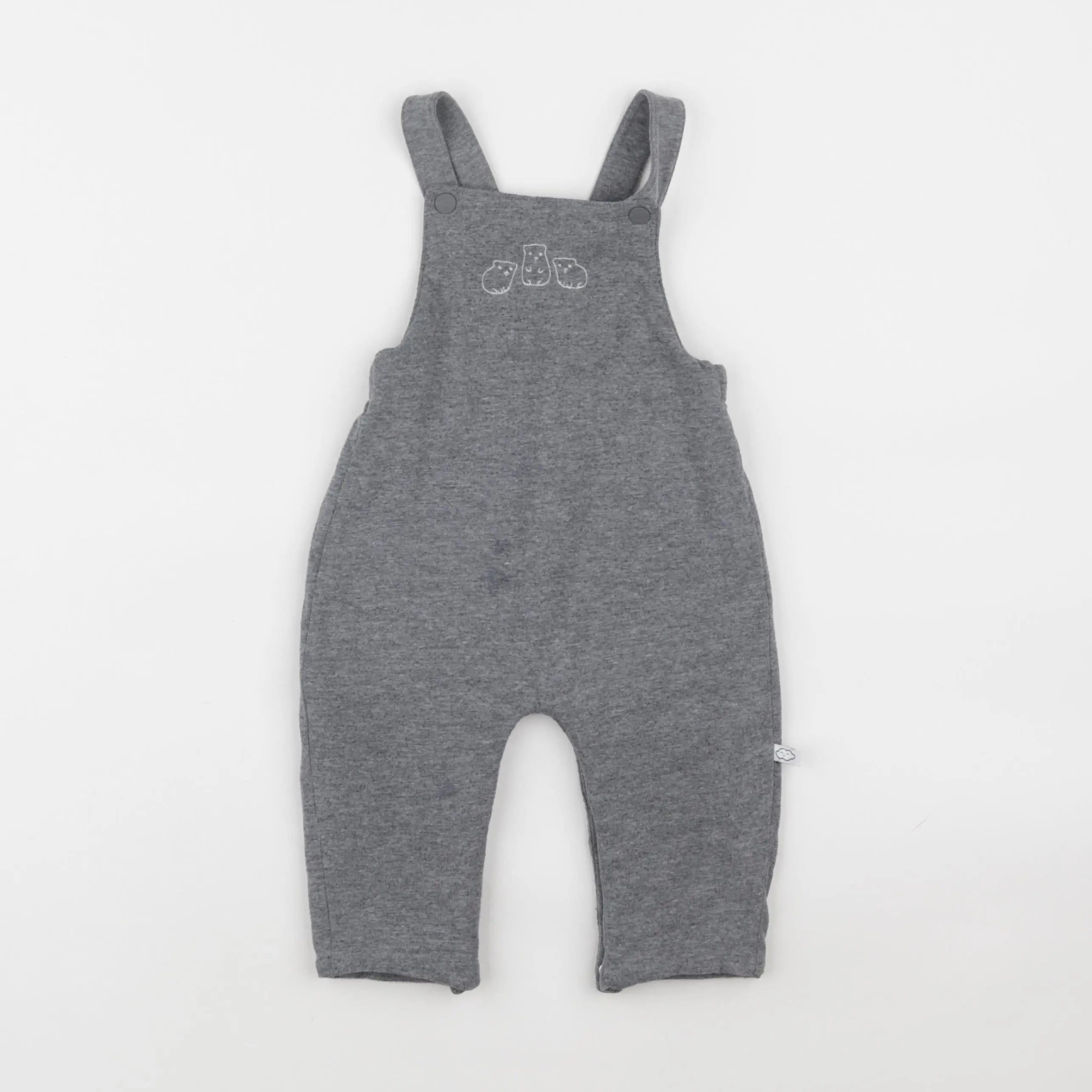 Vertbaudet - salopette gris - 6 mois