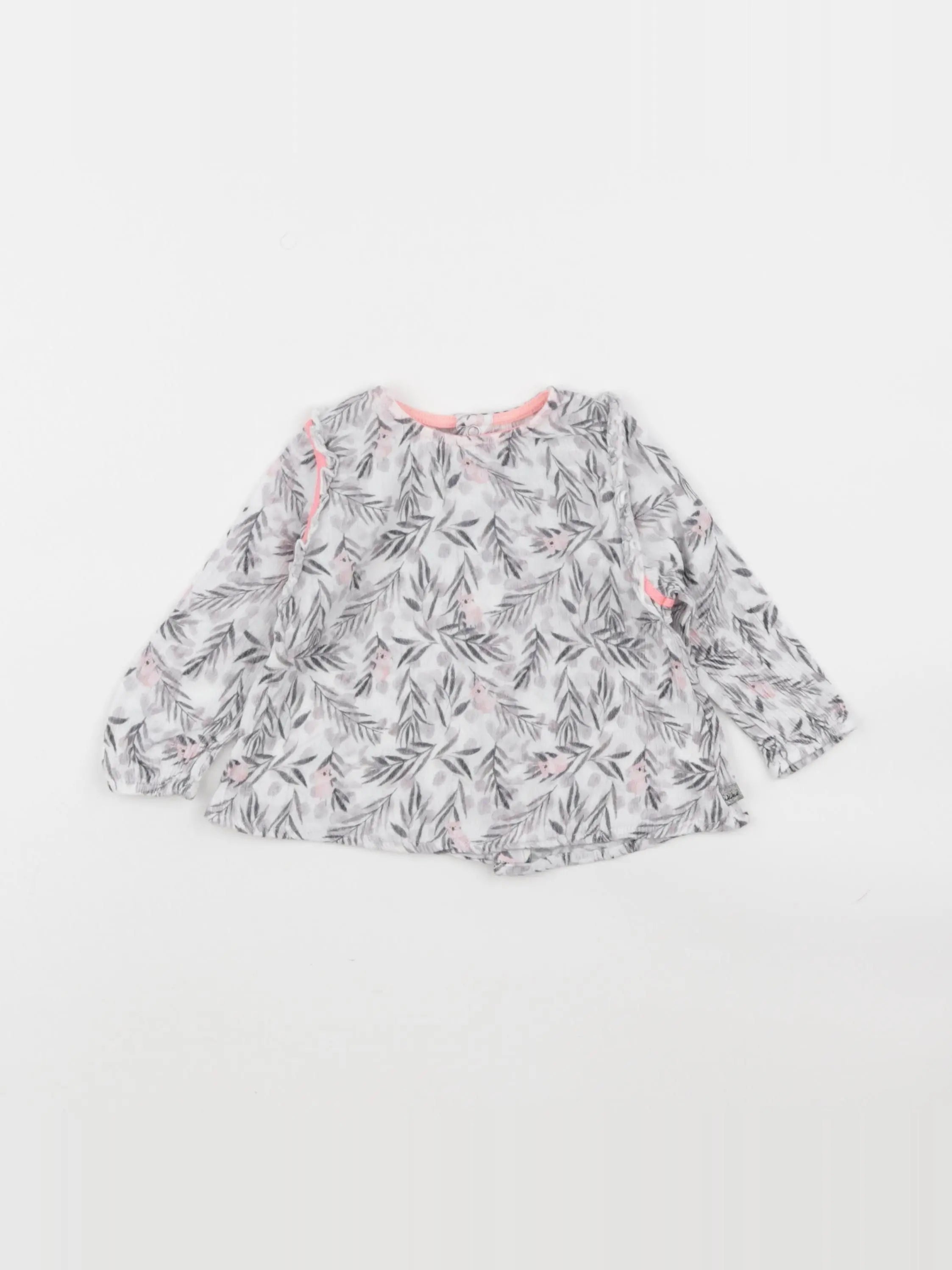 IKKS - blouse blanc, rose - 12 mois