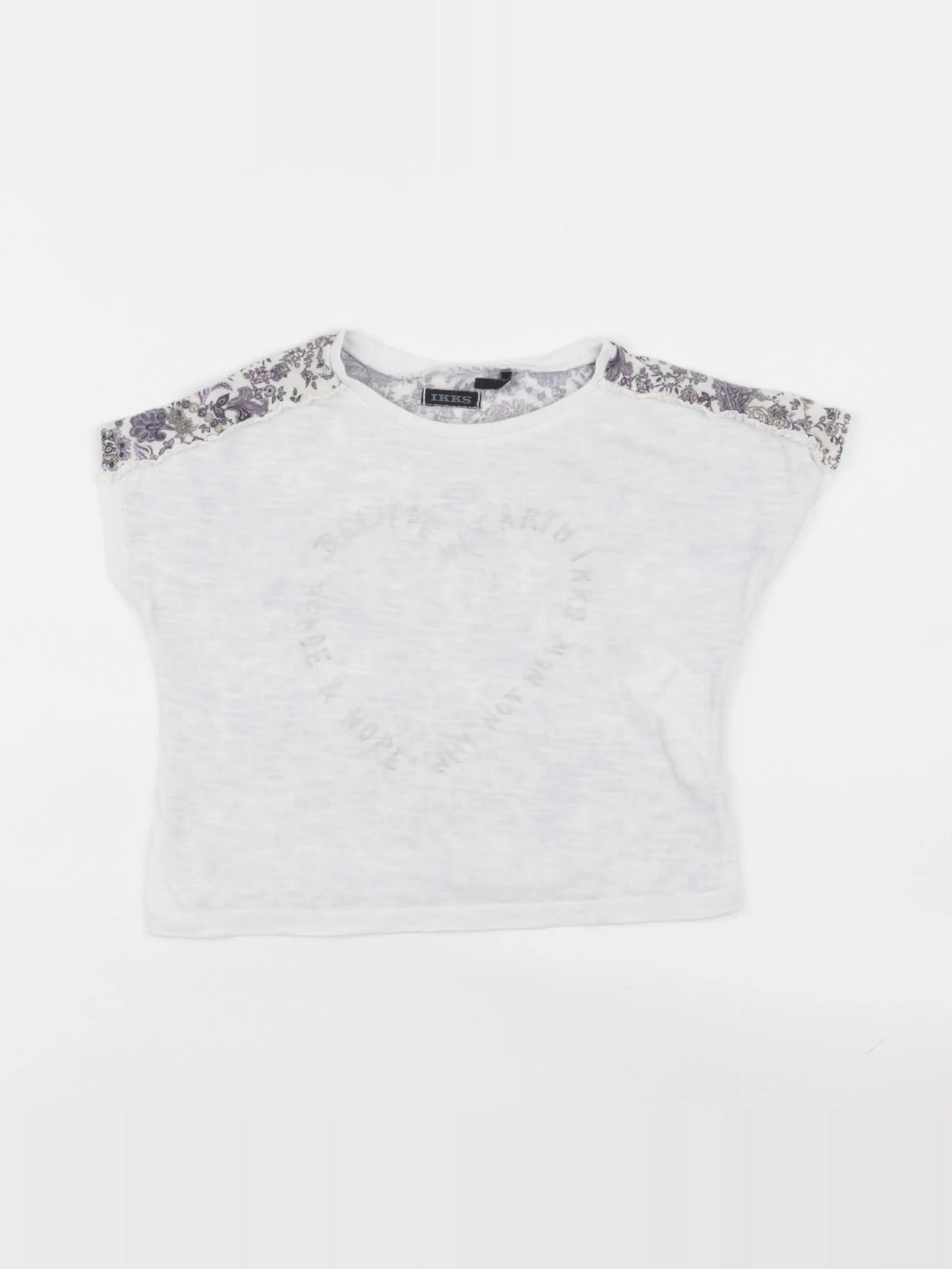 IKKS - tee-shirt blanc, violet - 3 ans