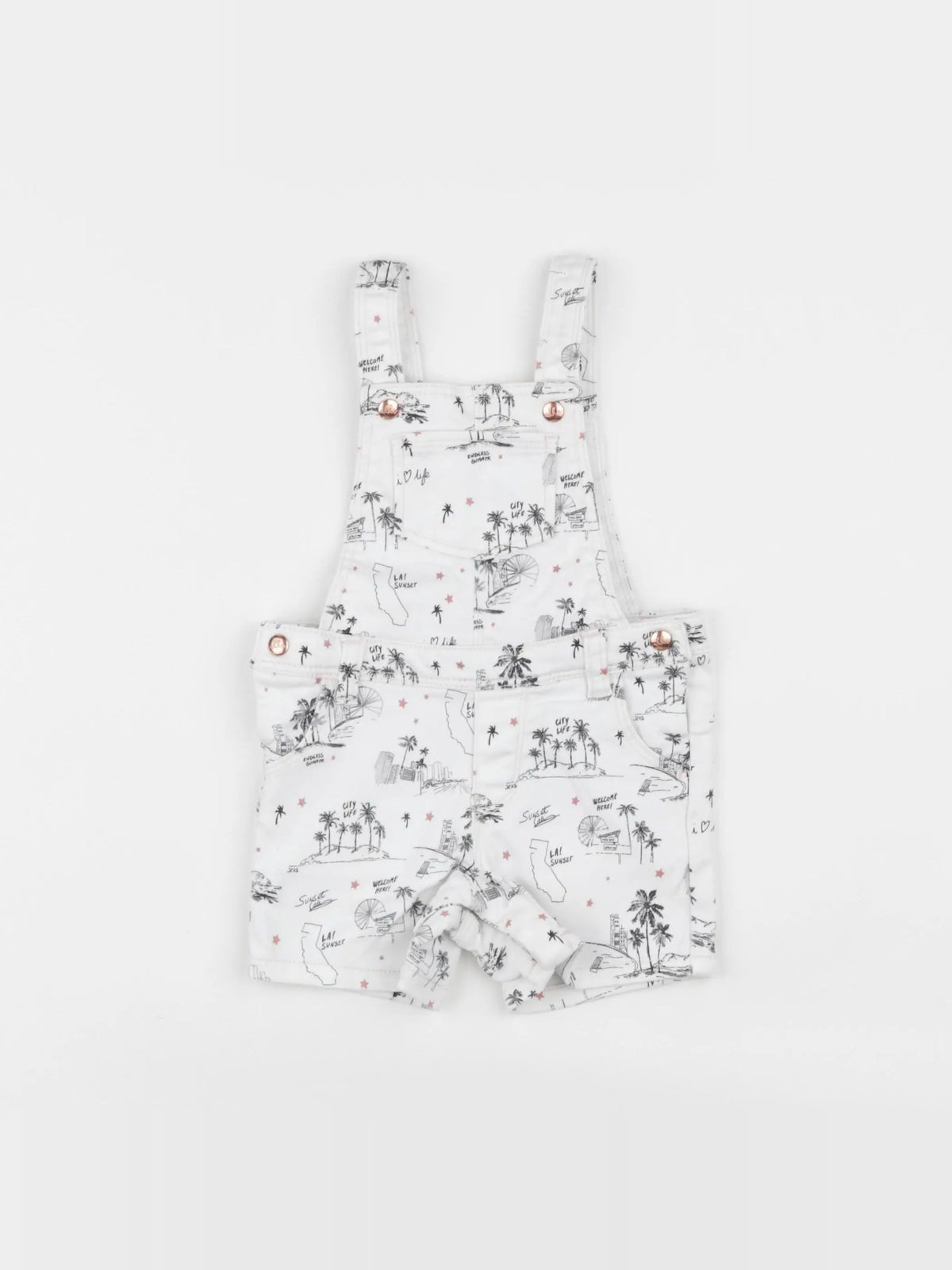 IKKS - salopette blanc, rose - 12 mois