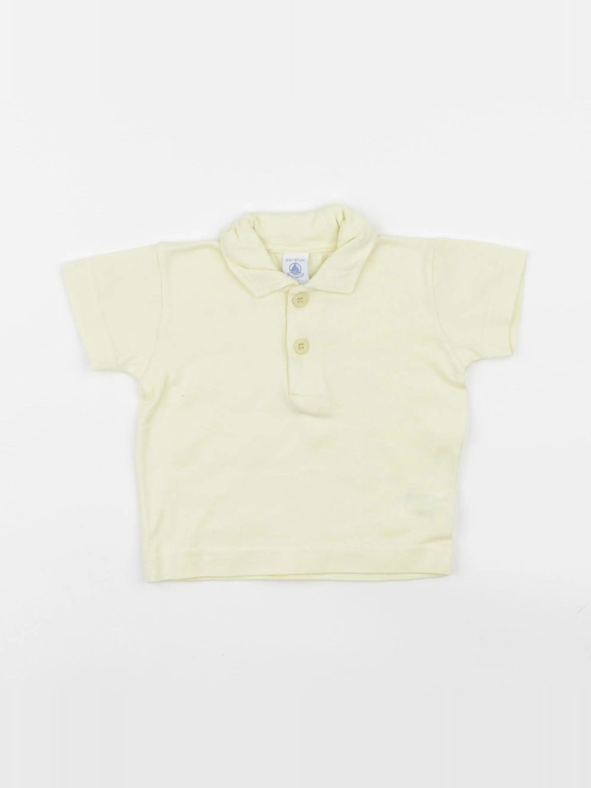 Petit Bateau - polo jaune - 6 mois