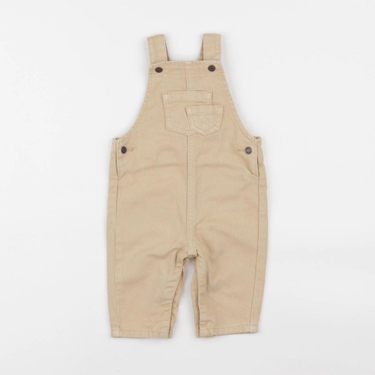 Vertbaudet - salopette beige - 6 mois