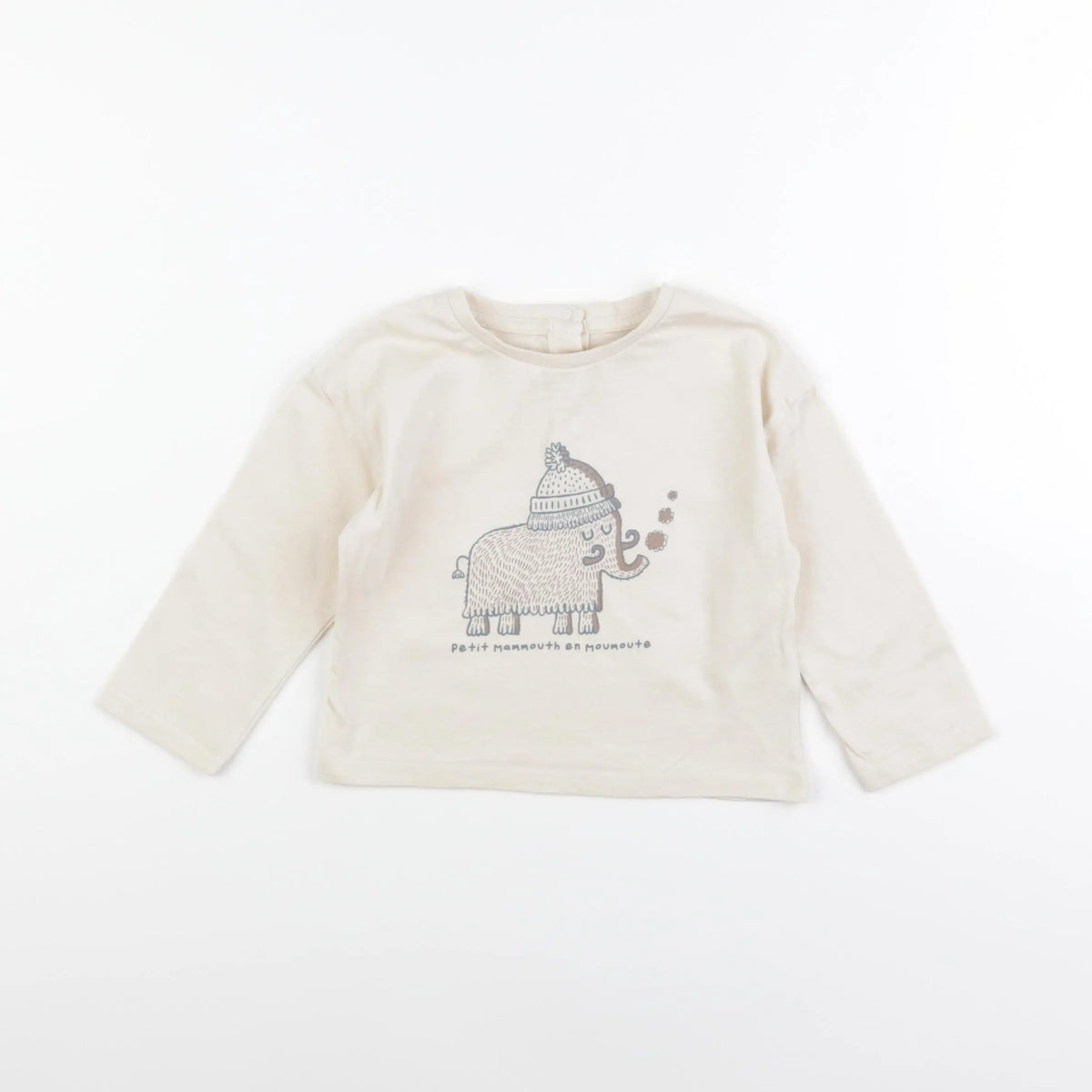 Vertbaudet - tee-shirt beige - 18 mois