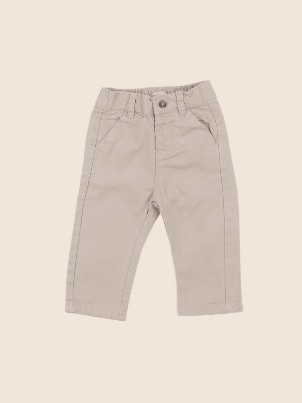Vertbaudet - jean beige - 9 mois