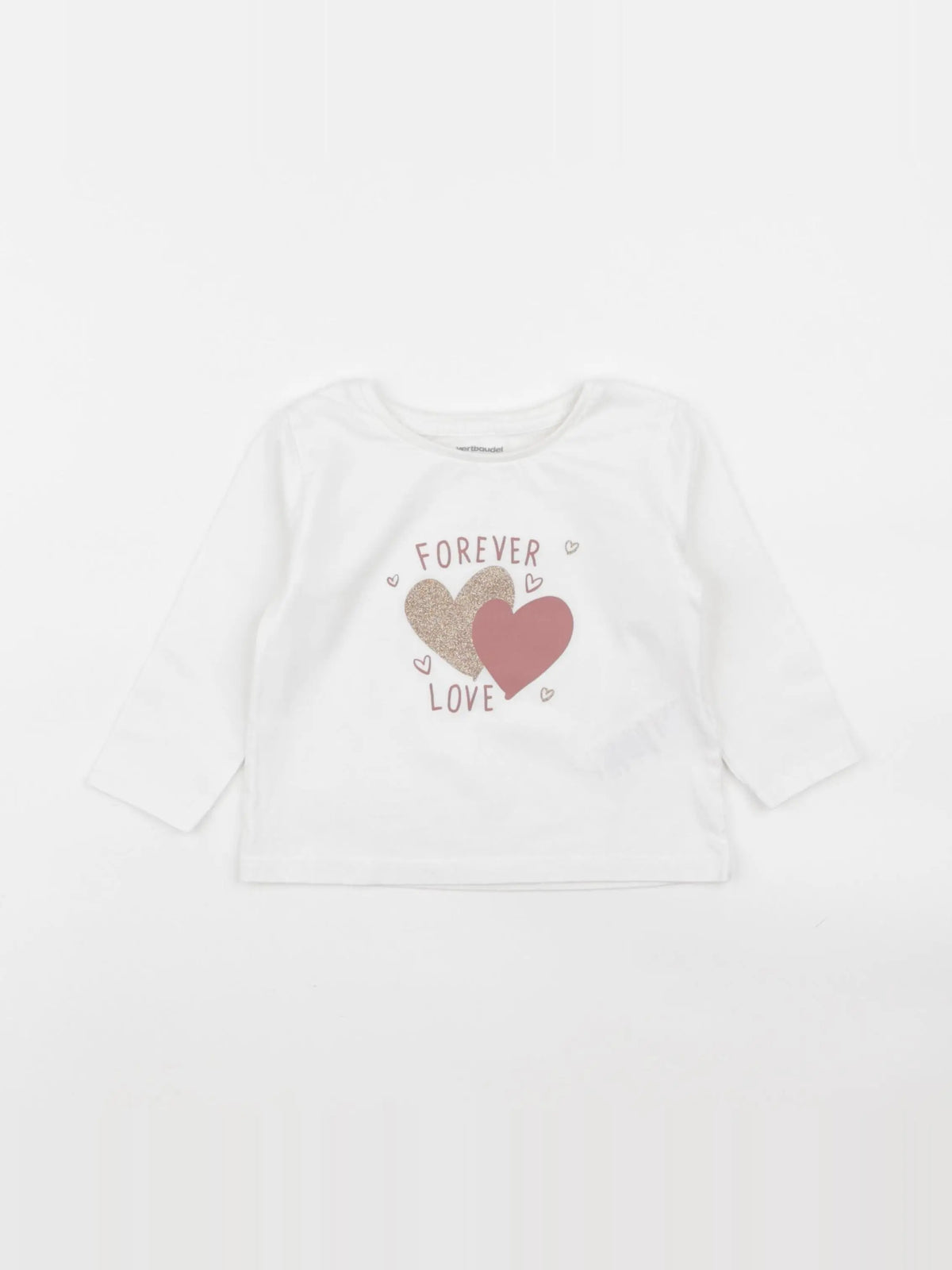 Vertbaudet - tee-shirt blanc - 2 ans
