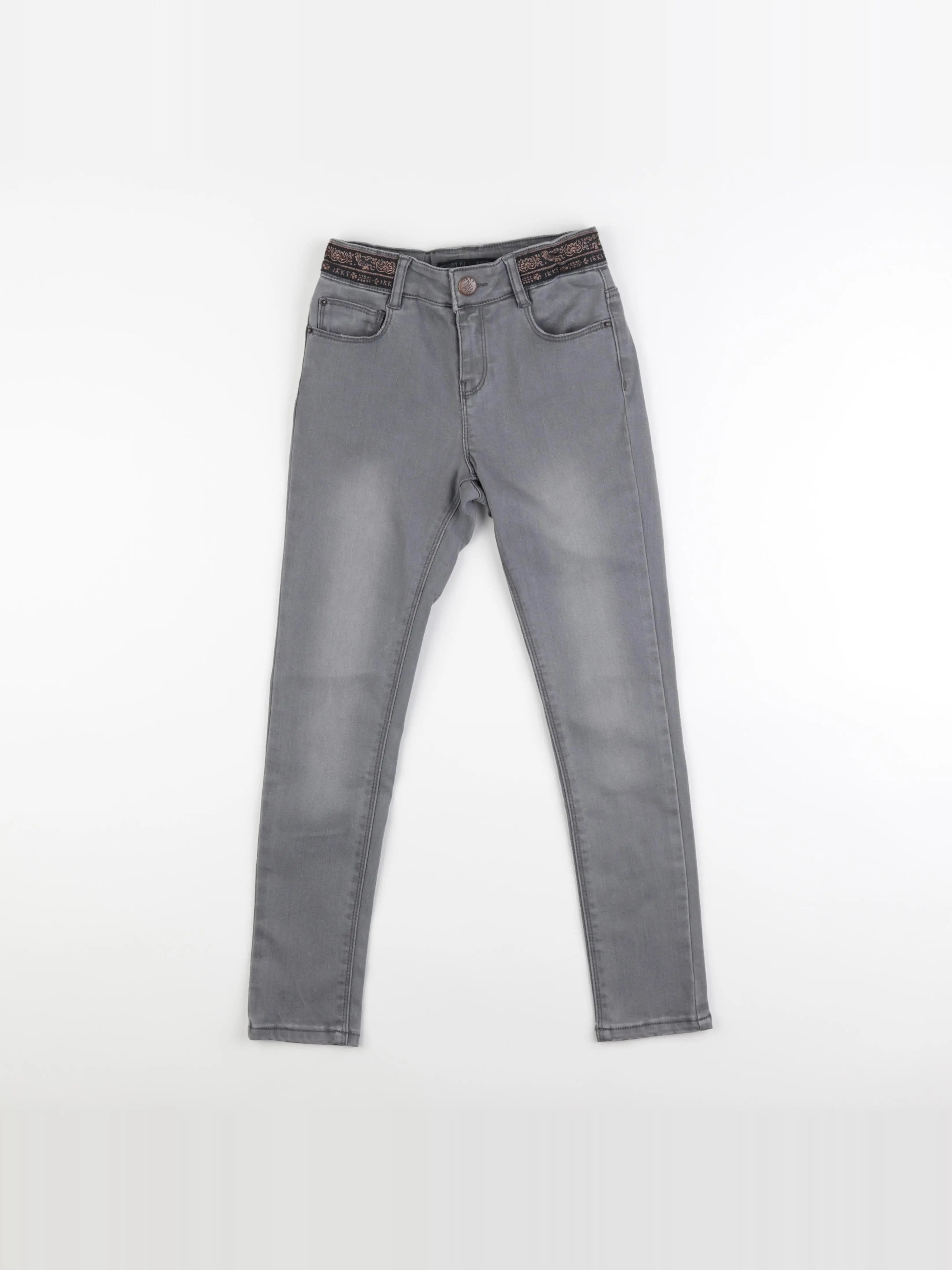 IKKS - jean gris - 8 ans