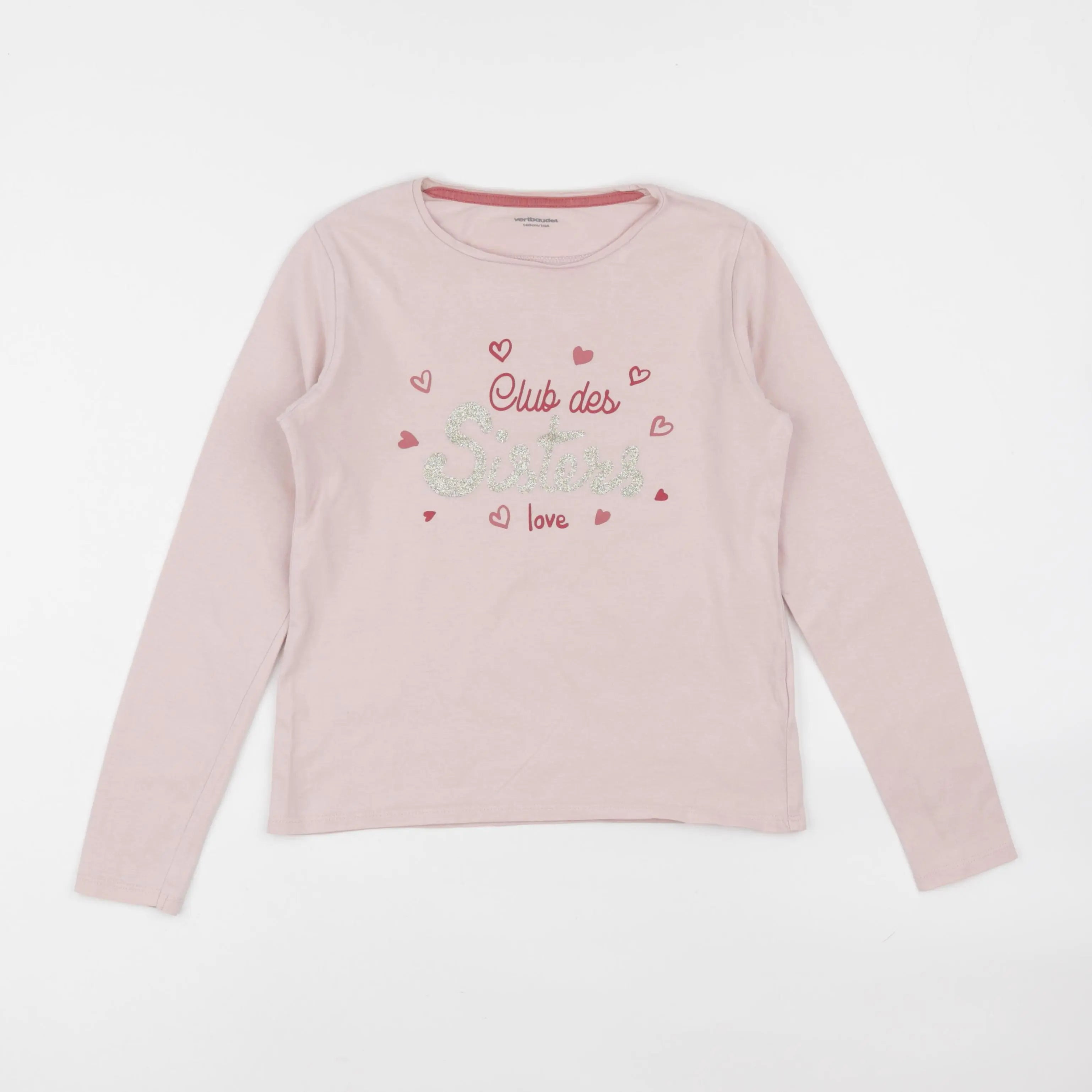 Vertbaudet - tee-shirt rose - 10 ans