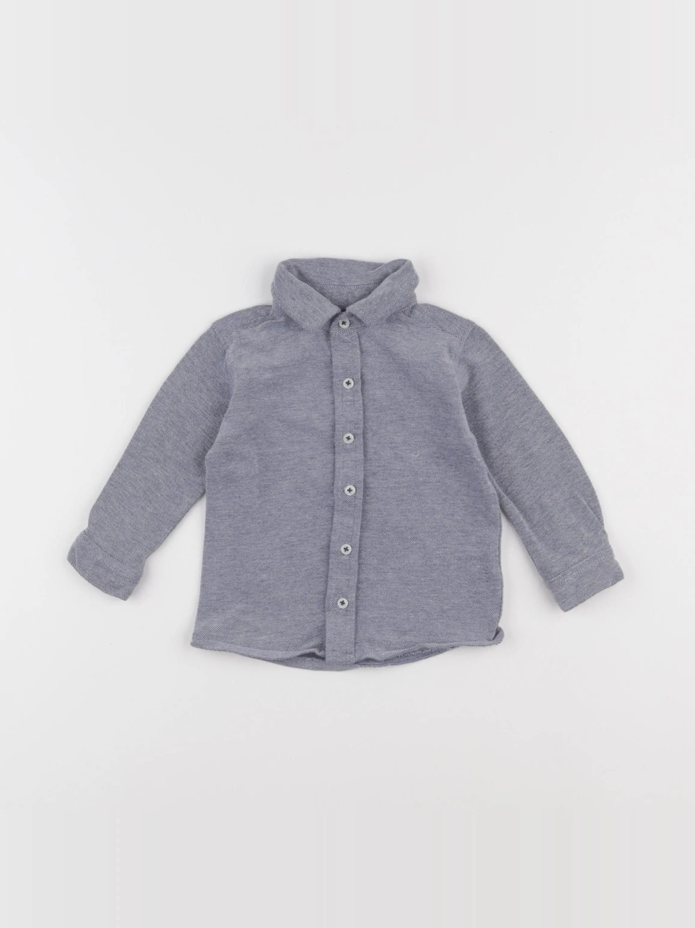 Boutchou - chemise bleu - 12 mois