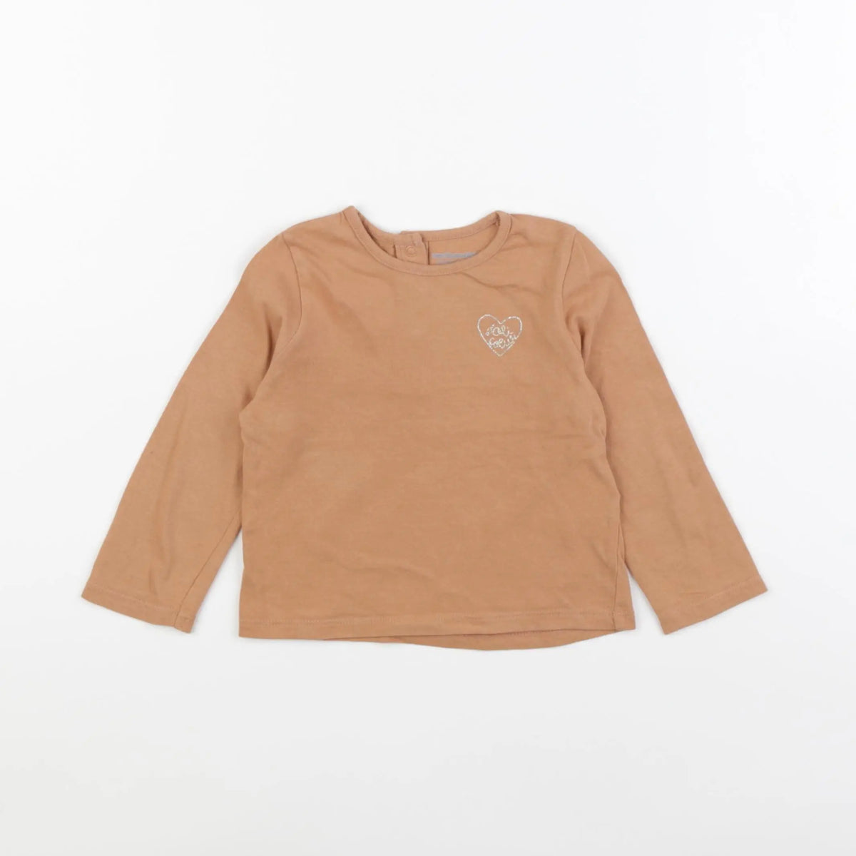 Vertbaudet - tee-shirt marron - 12 mois