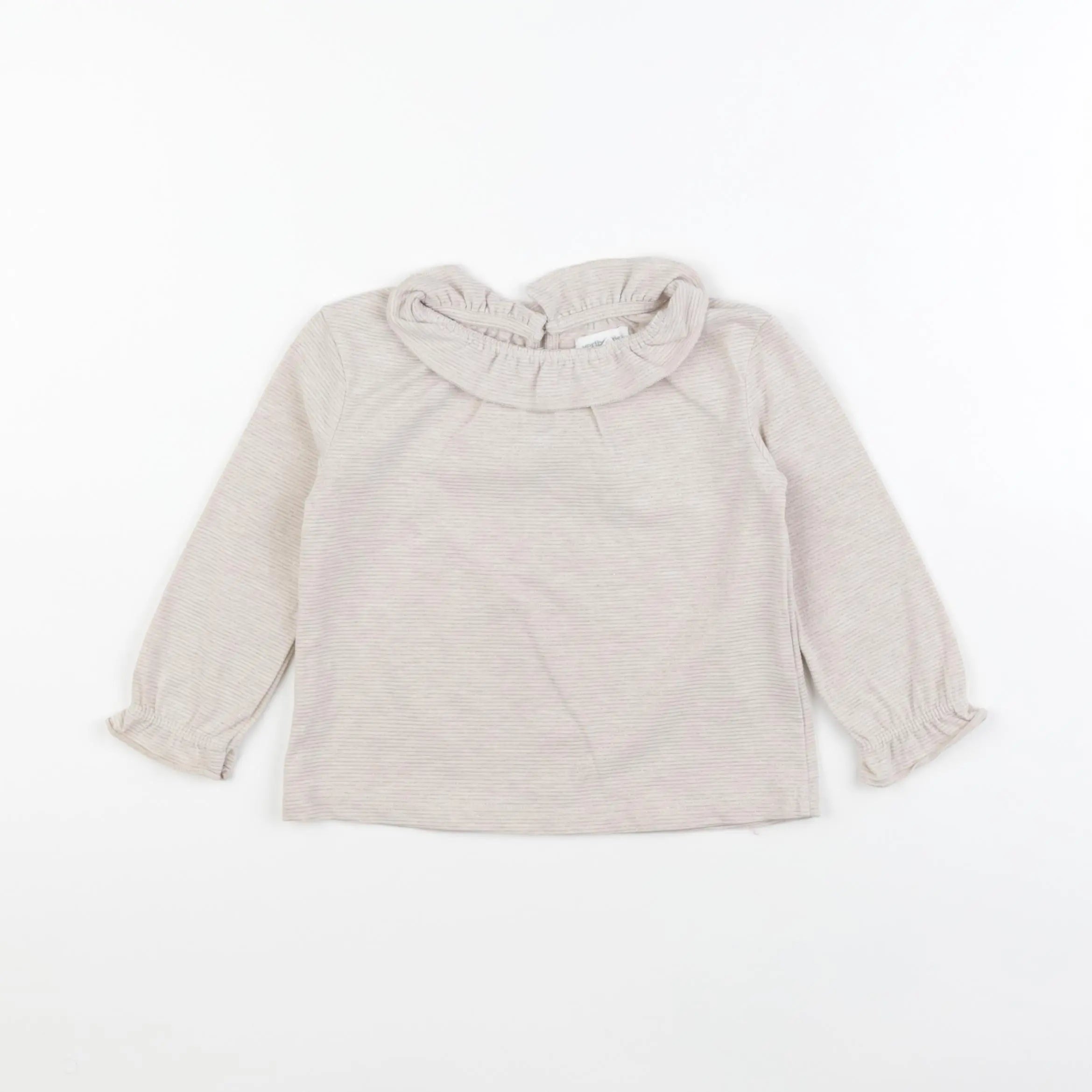 Vertbaudet - tee-shirt beige - 24 mois