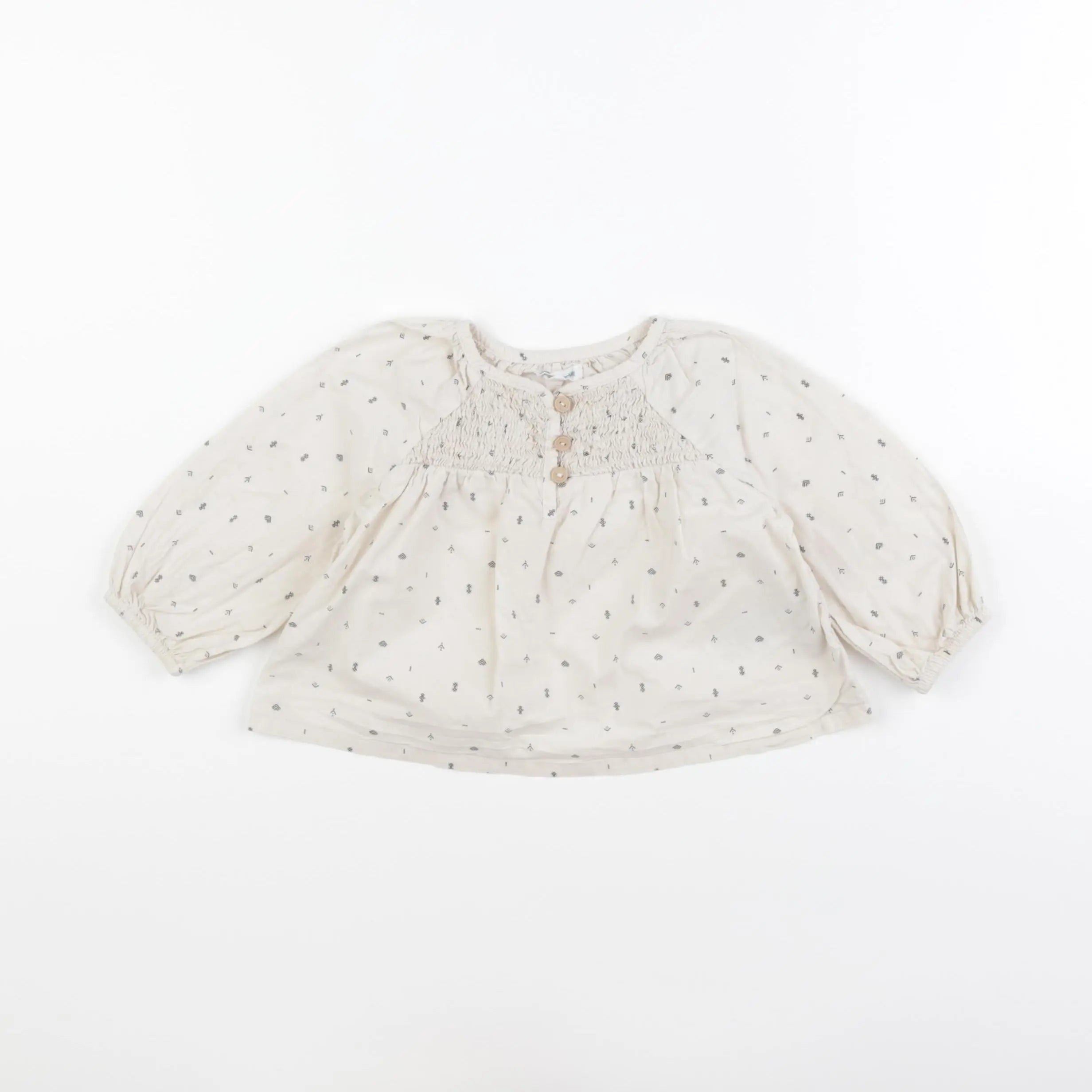 Vertbaudet - blouse beige - 12 mois