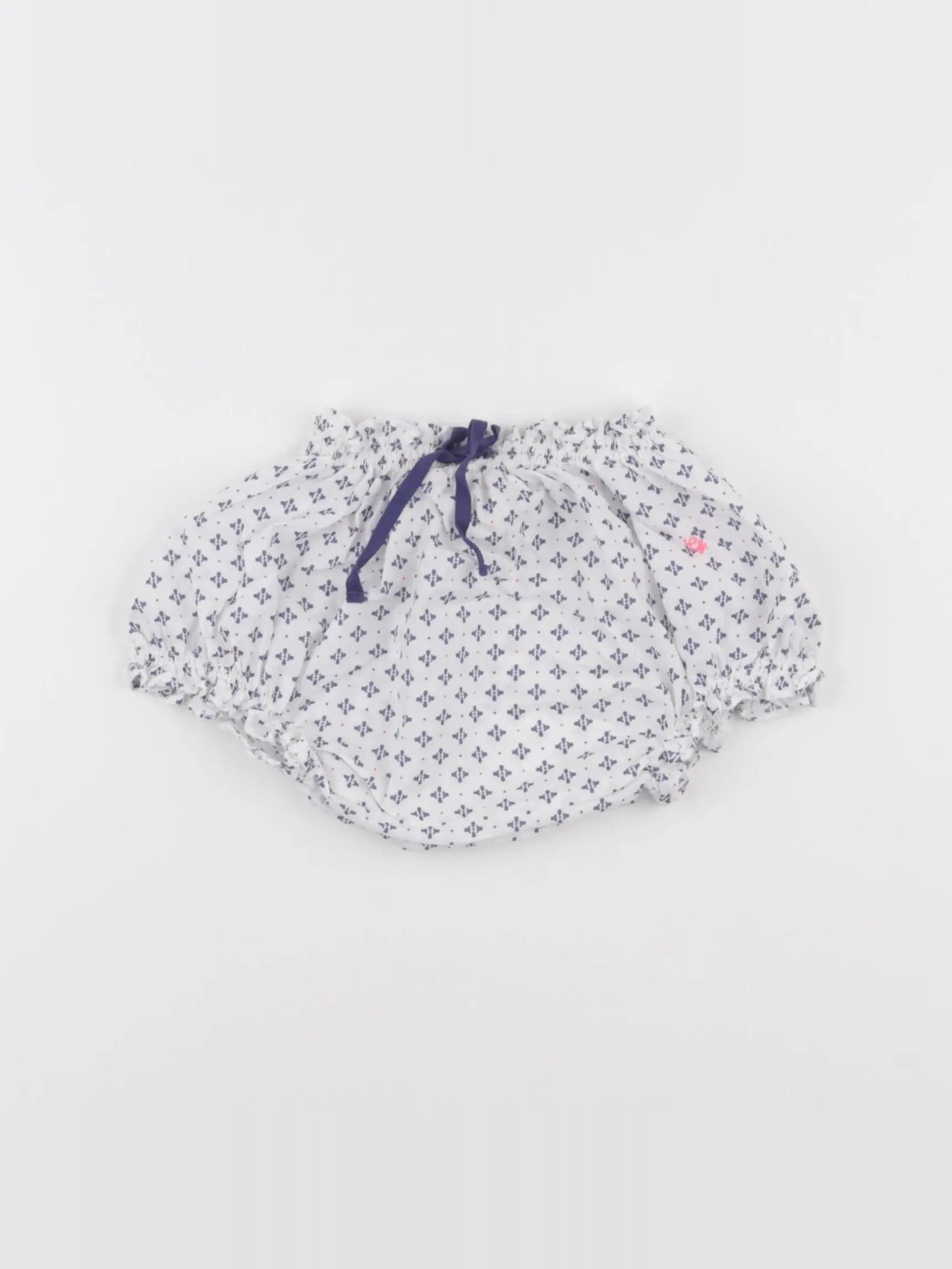 Cyrillus - bloomer blanc, bleu - 6 mois