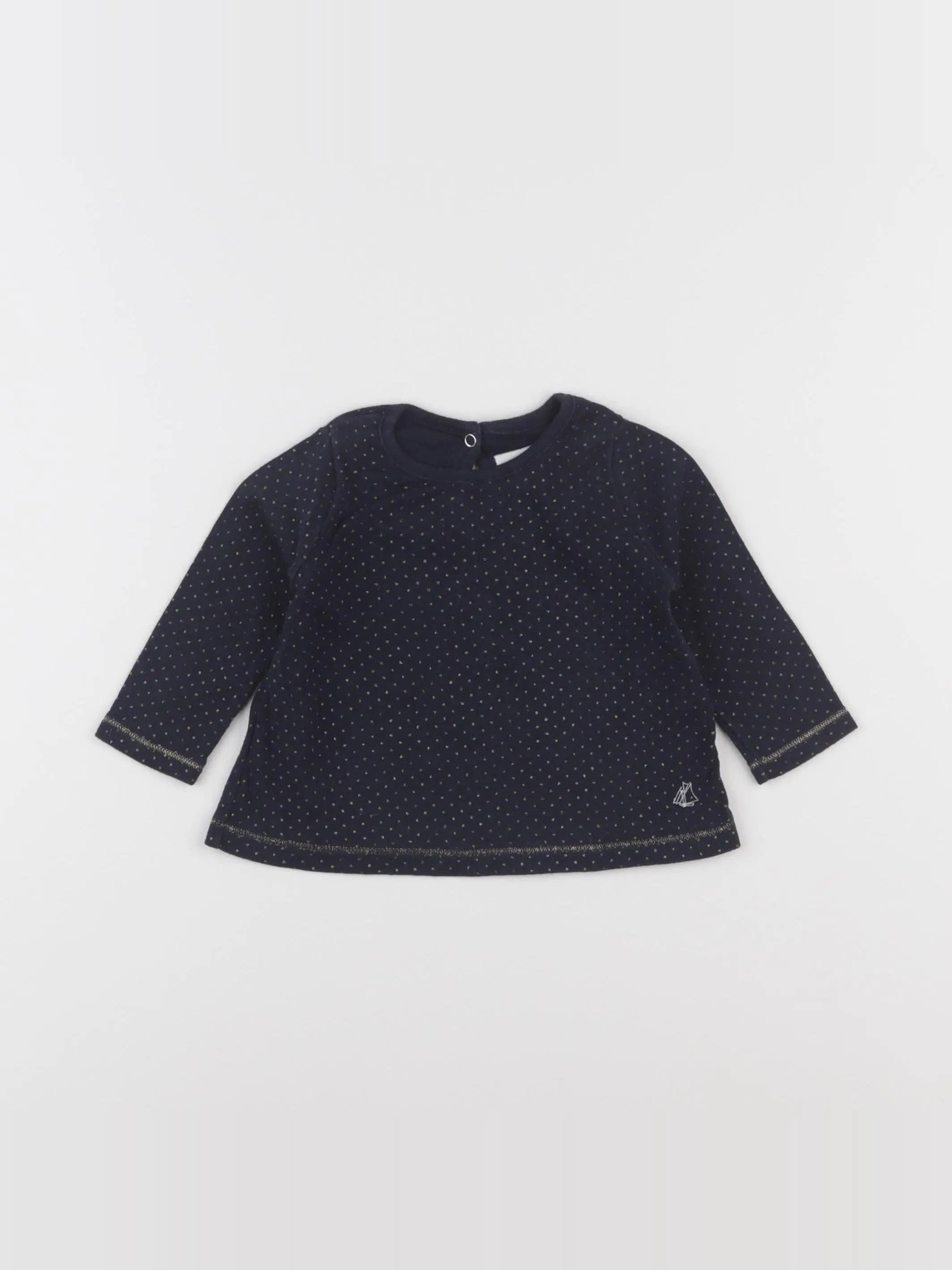 Petit Bateau - tee-shirt bleu, or - 6 mois