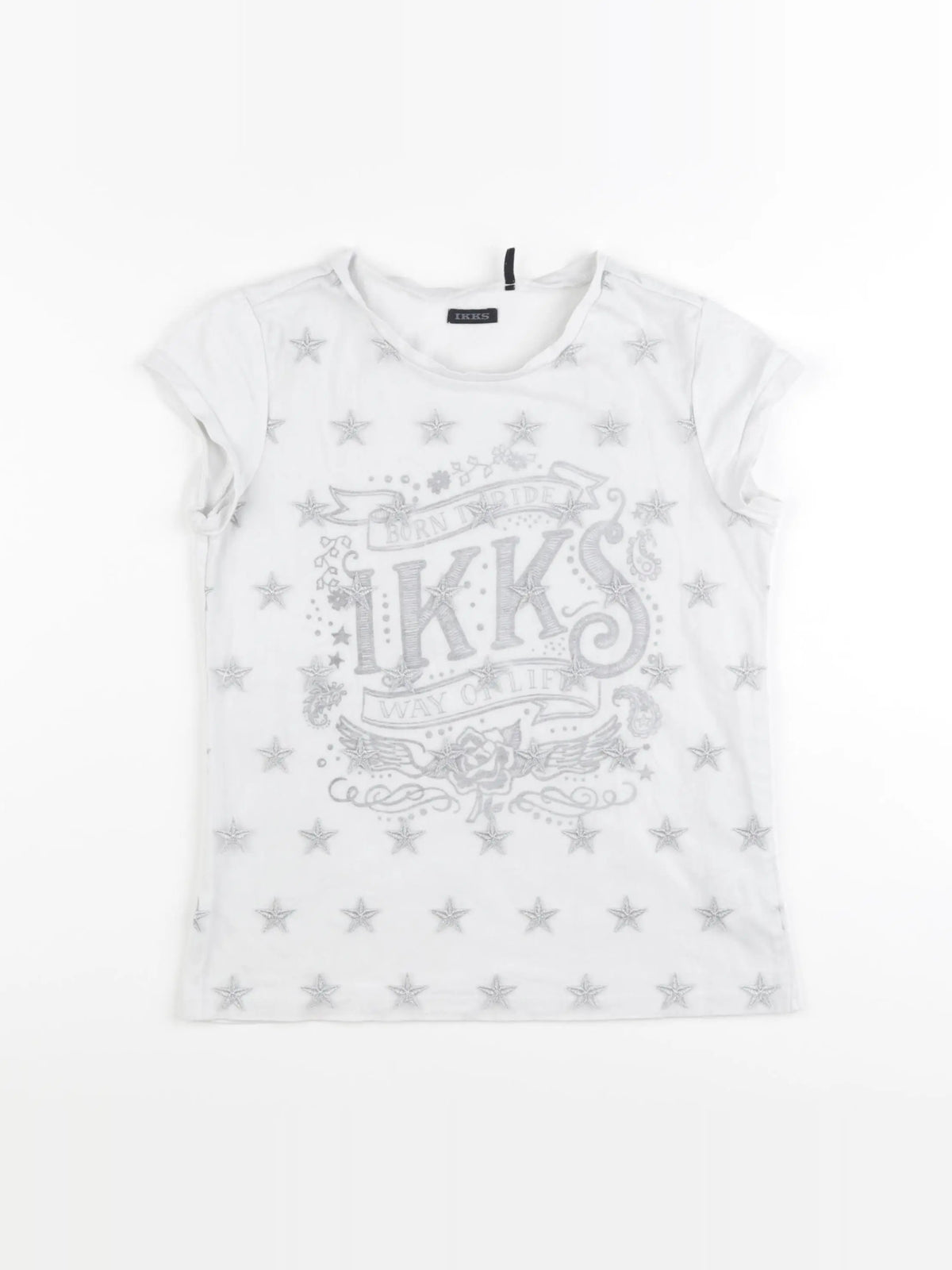 IKKS - tee-shirt blanc - 10 ans