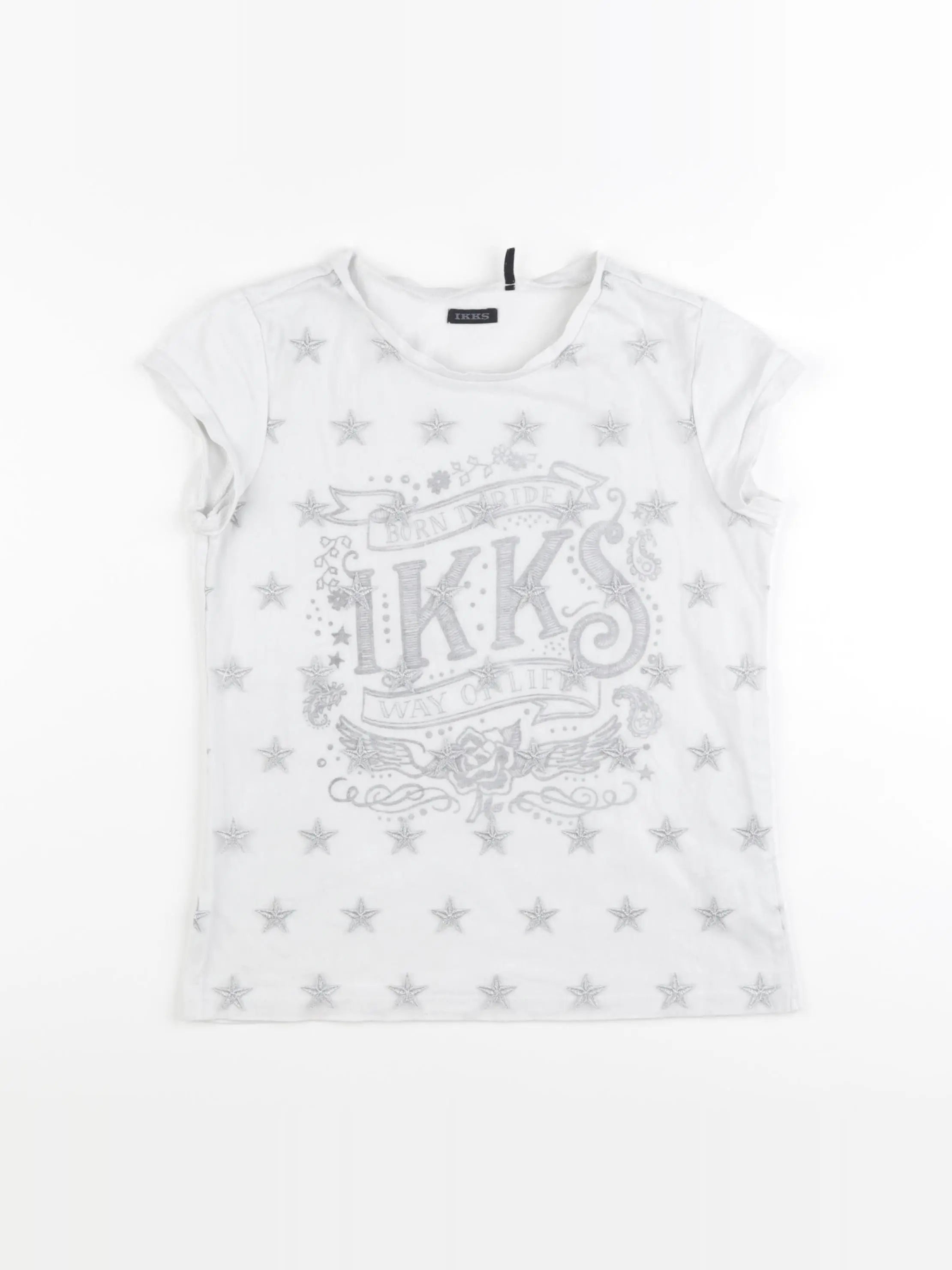IKKS - tee-shirt blanc - 10 ans