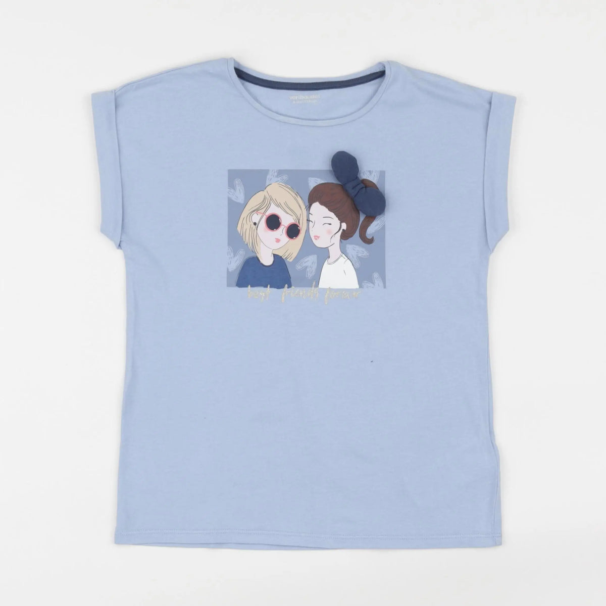 Vertbaudet - tee-shirt bleu - 8 ans