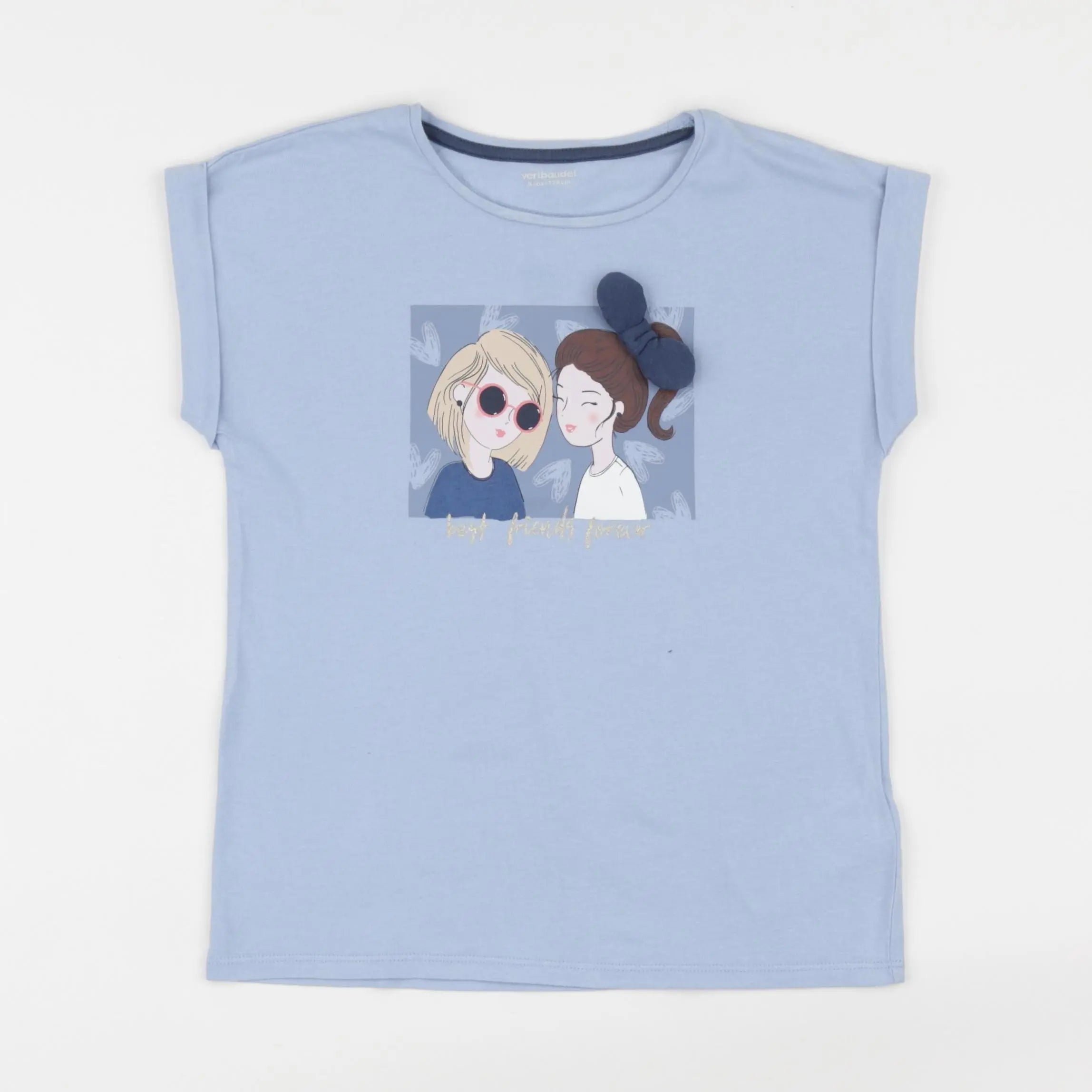Vertbaudet - tee-shirt bleu - 8 ans