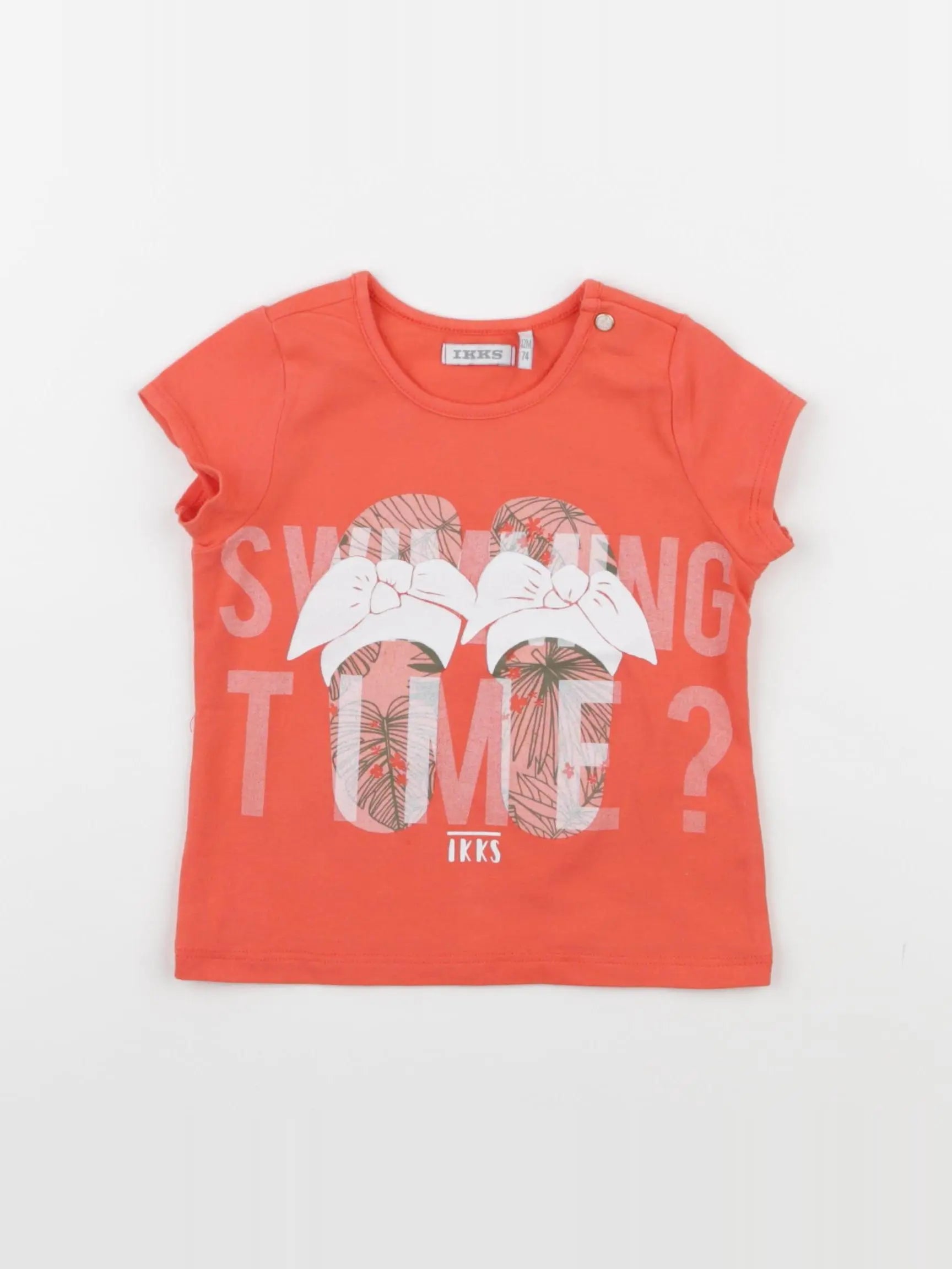 IKKS - tee-shirt orange - 12 mois