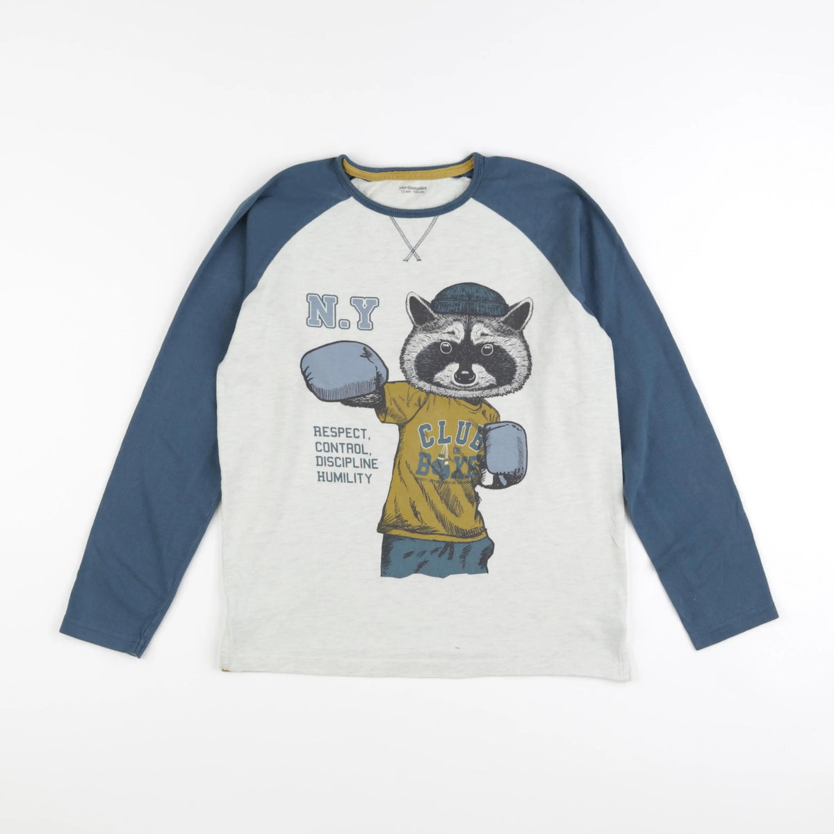 Vertbaudet - tee-shirt bleu, gris - 12 ans