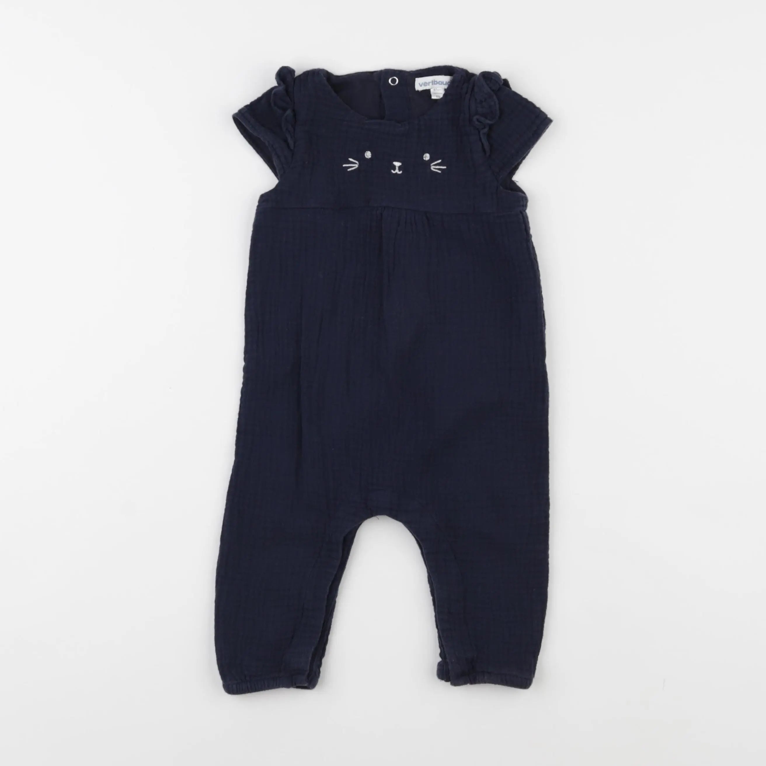 Vertbaudet - combinaison bleu - 6 mois