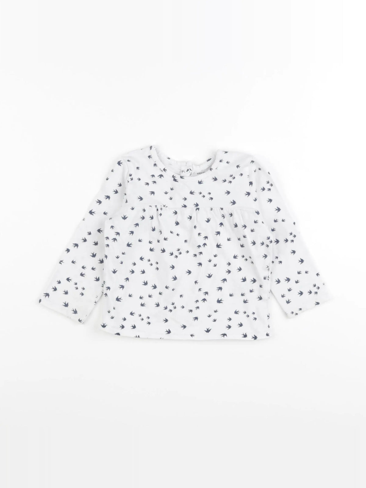 Vertbaudet - tee-shirt blanc, bleu - 18 mois