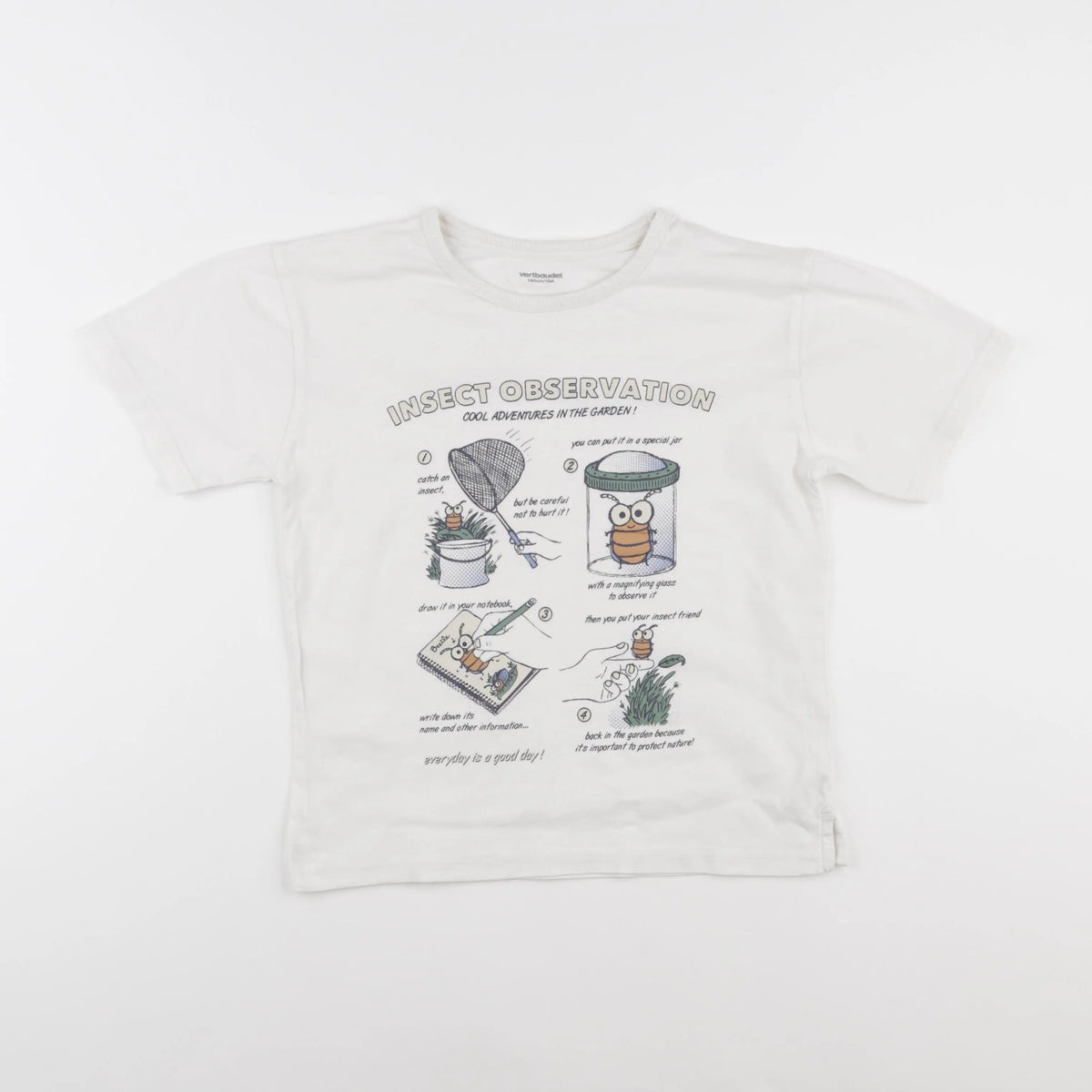 Vertbaudet - tee-shirt blanc - 10 ans