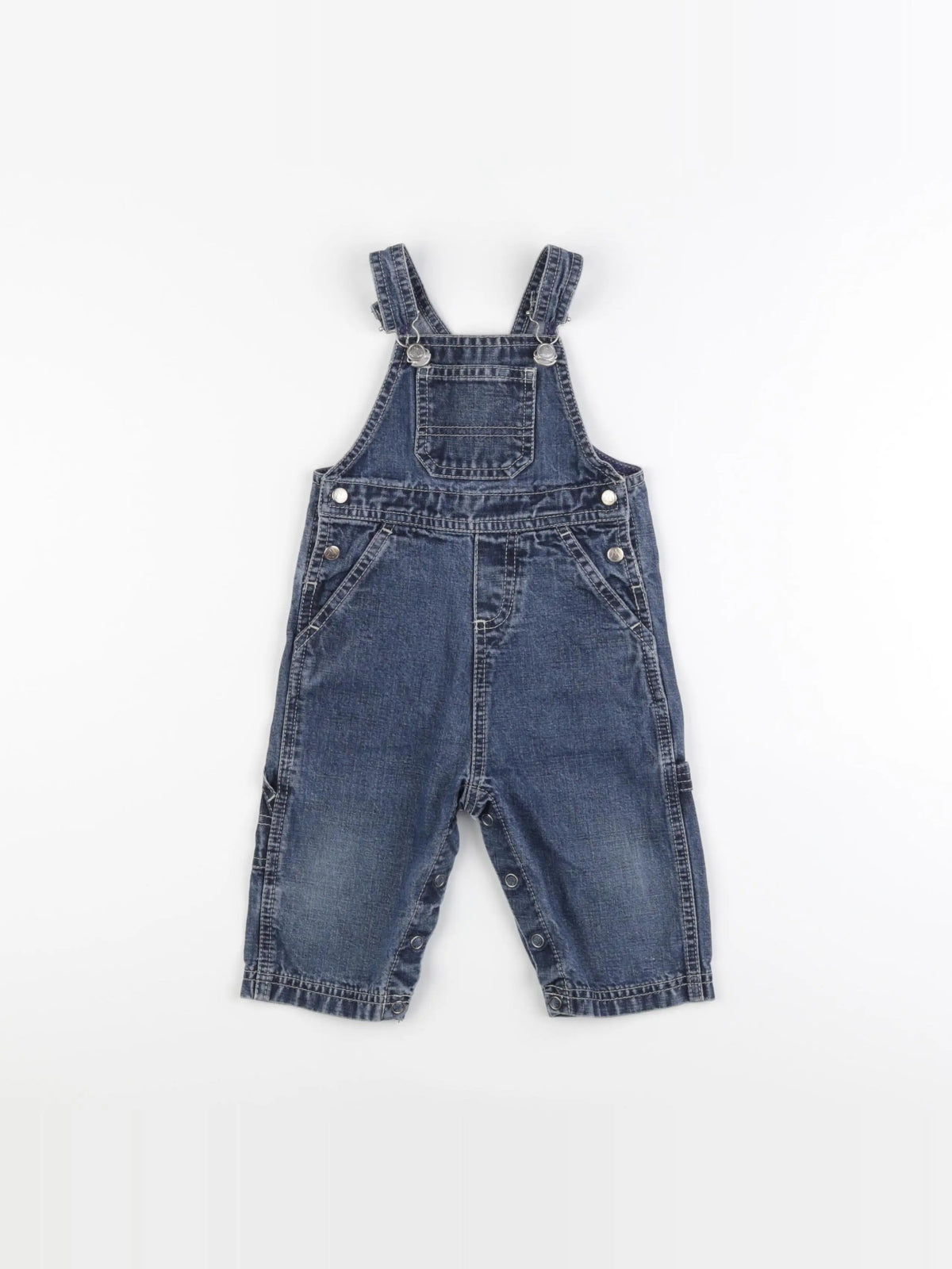 Petit Bateau - salopette bleu - 6 mois