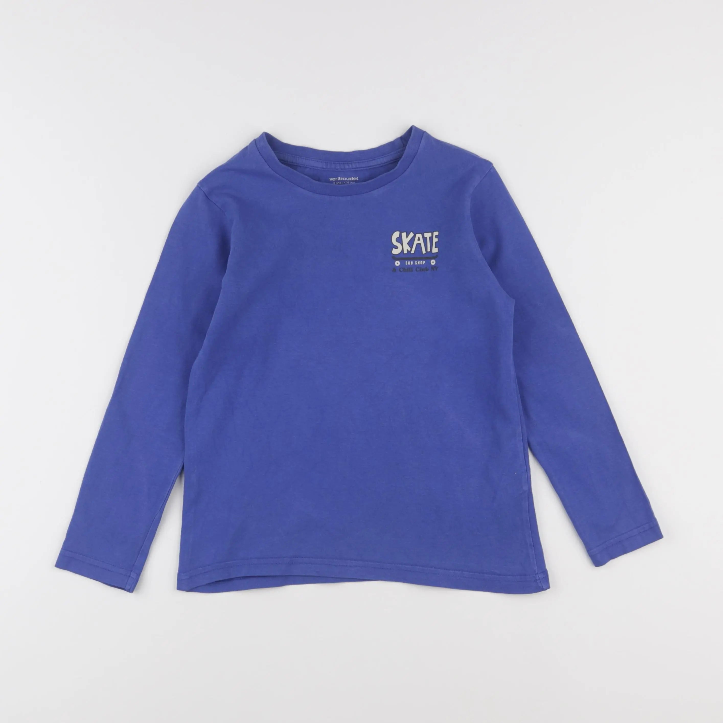 Vertbaudet - tee-shirt bleu - 8 ans