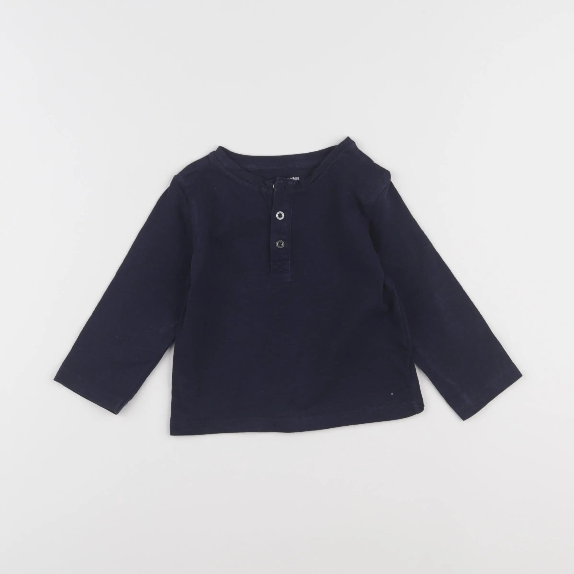 Vertbaudet - tee-shirt bleu - 12 mois