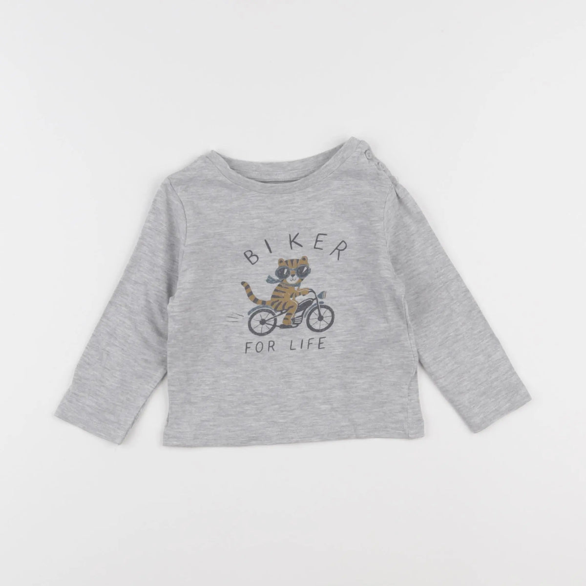 Vertbaudet - tee-shirt gris - 12 mois