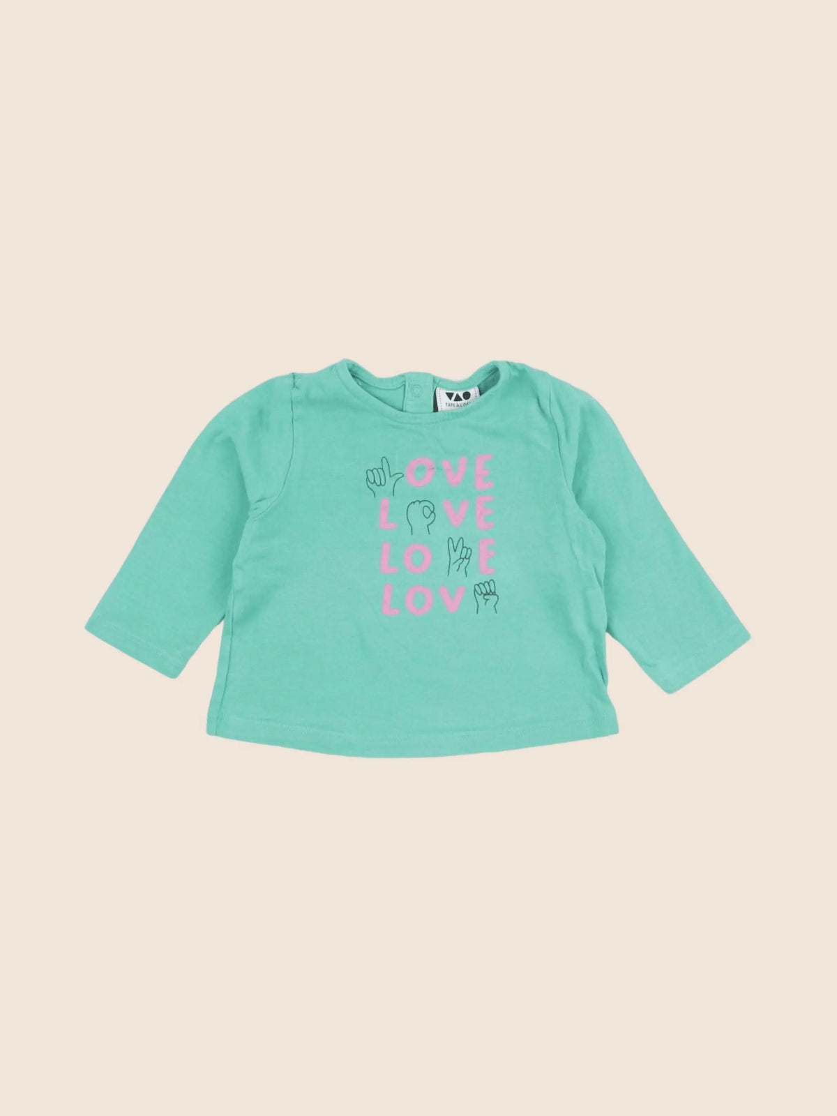 Tape à l'oeil - tee-shirt vert - 6 mois