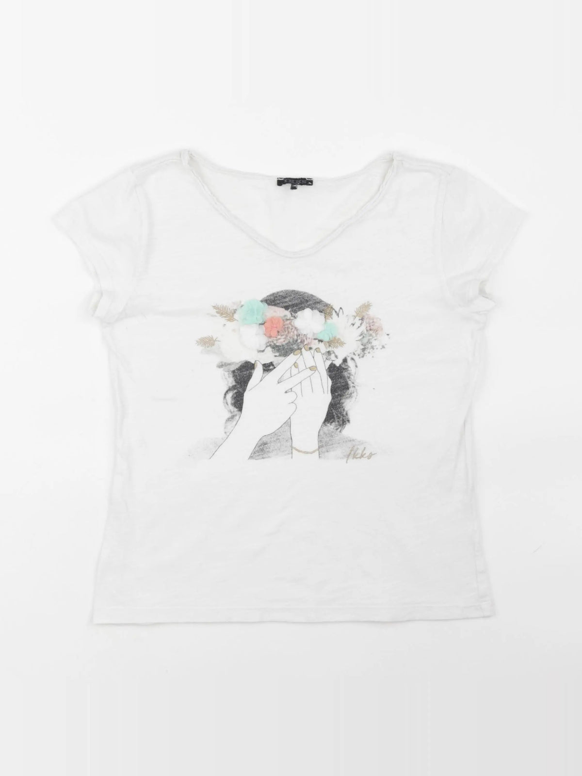 IKKS - tee-shirt blanc - 10 ans