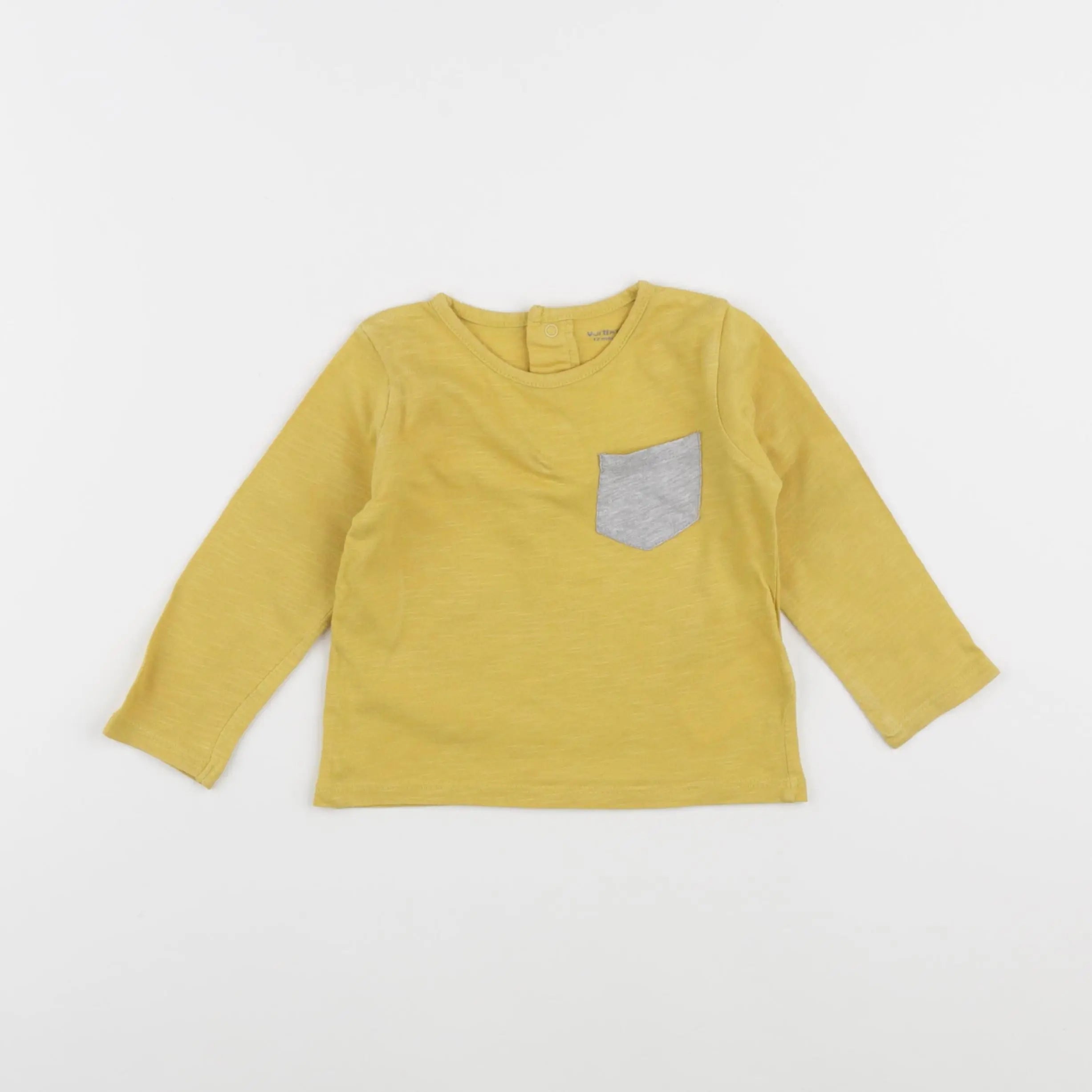 Vertbaudet - tee-shirt jaune - 12 mois