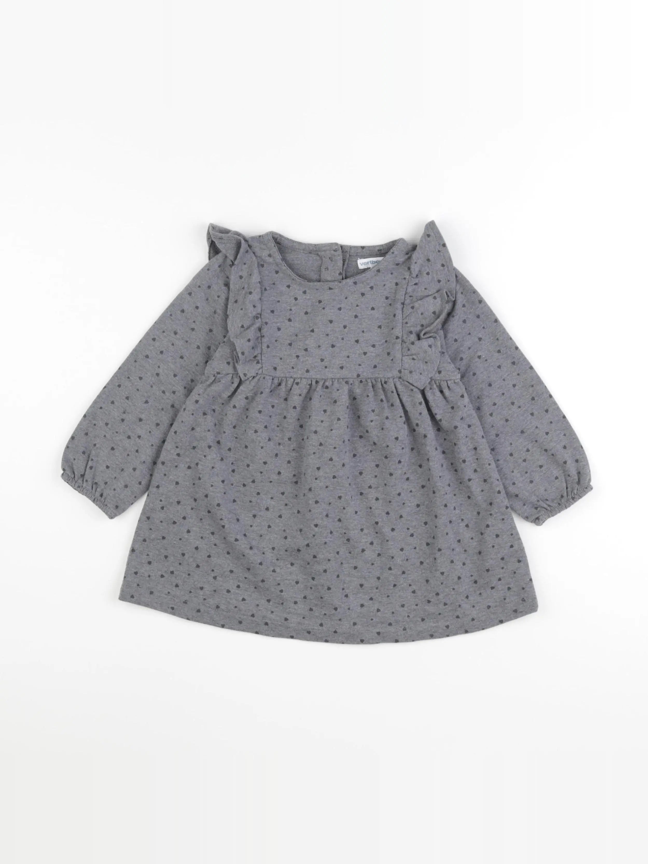 Vertbaudet - robe gris - 24 mois