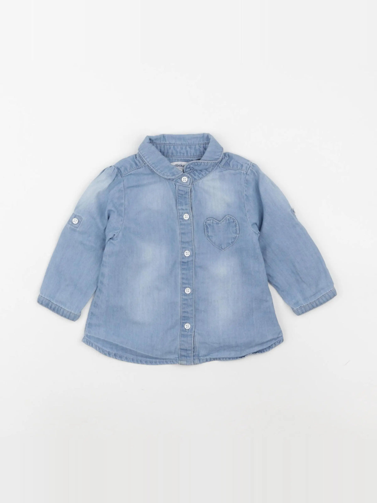 Vertbaudet - blouse bleu - 9 mois