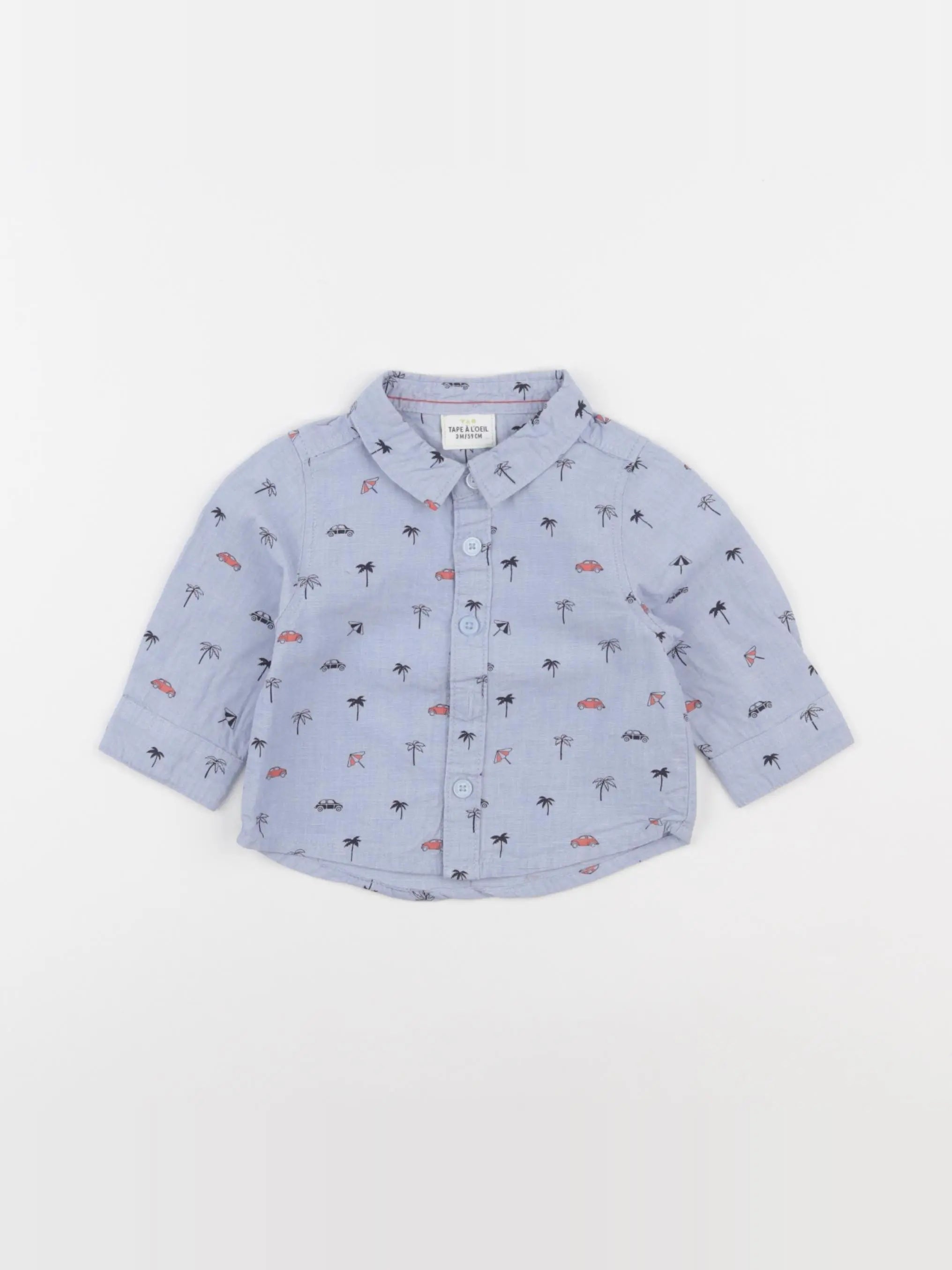Tape à l'oeil - chemise bleu - 3 mois
