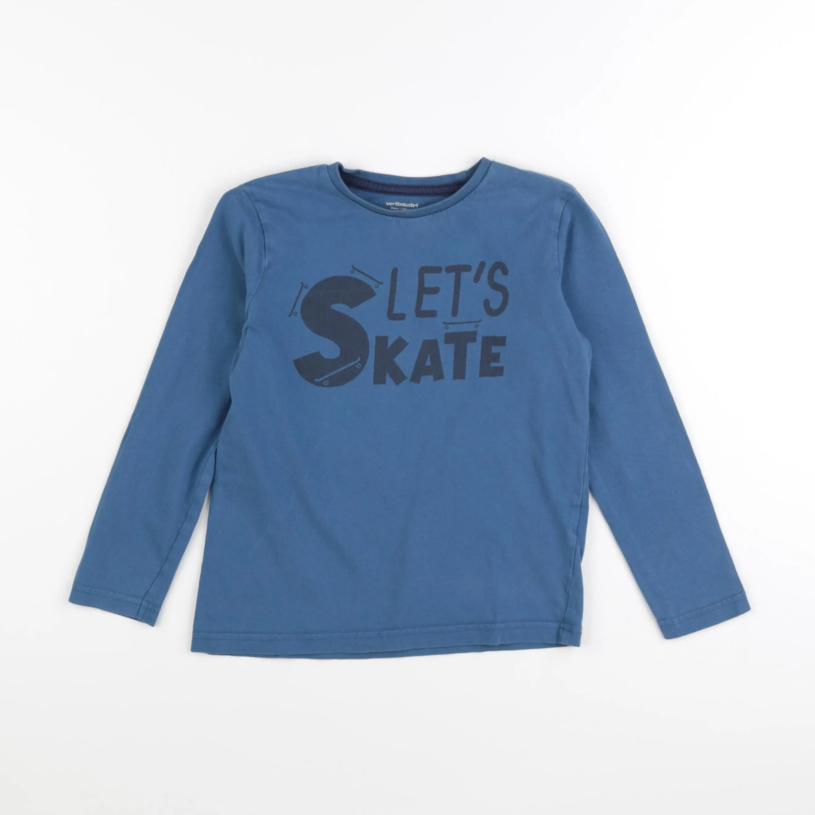 Vertbaudet - tee-shirt bleu - 8 ans