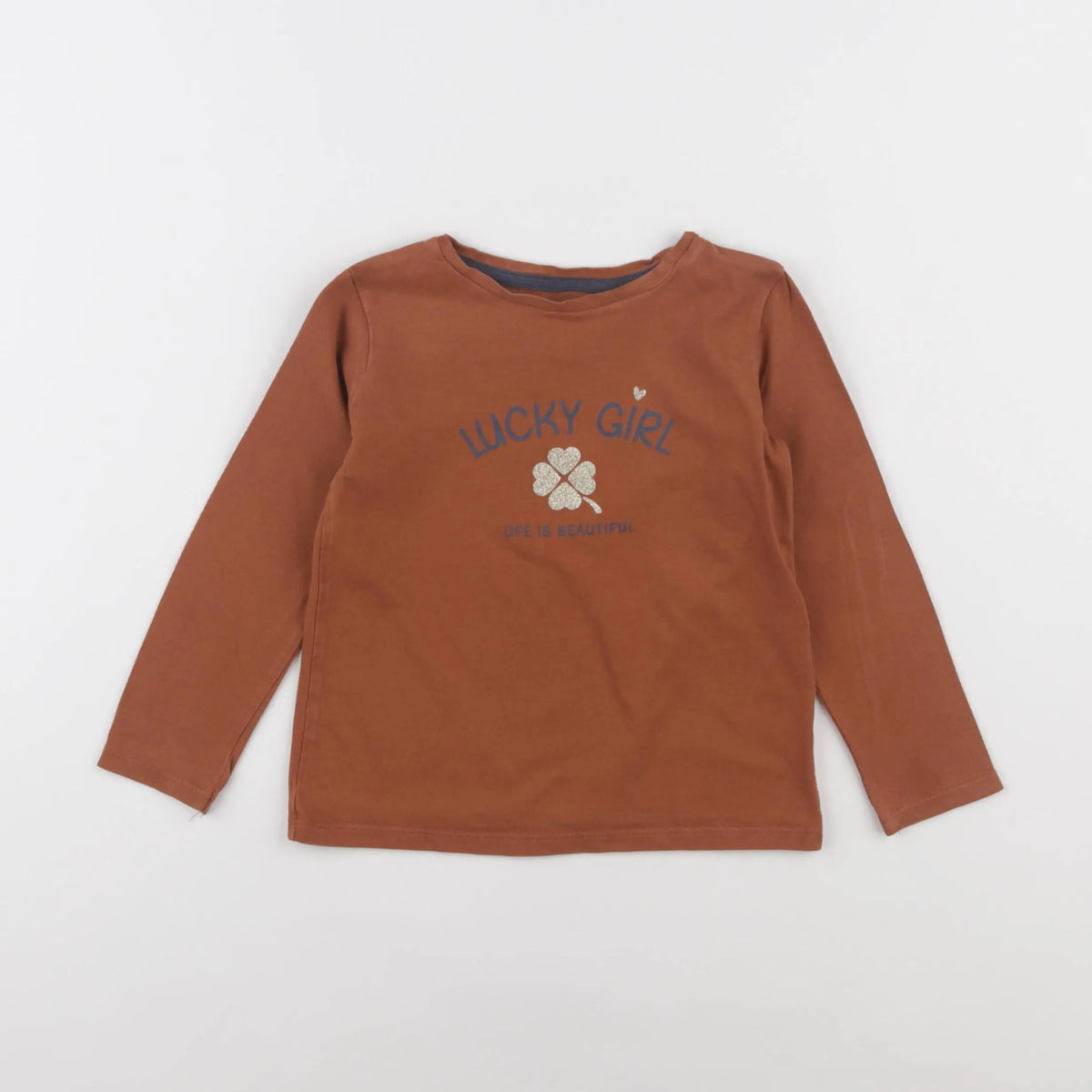 Vertbaudet - tee-shirt marron - 4 ans