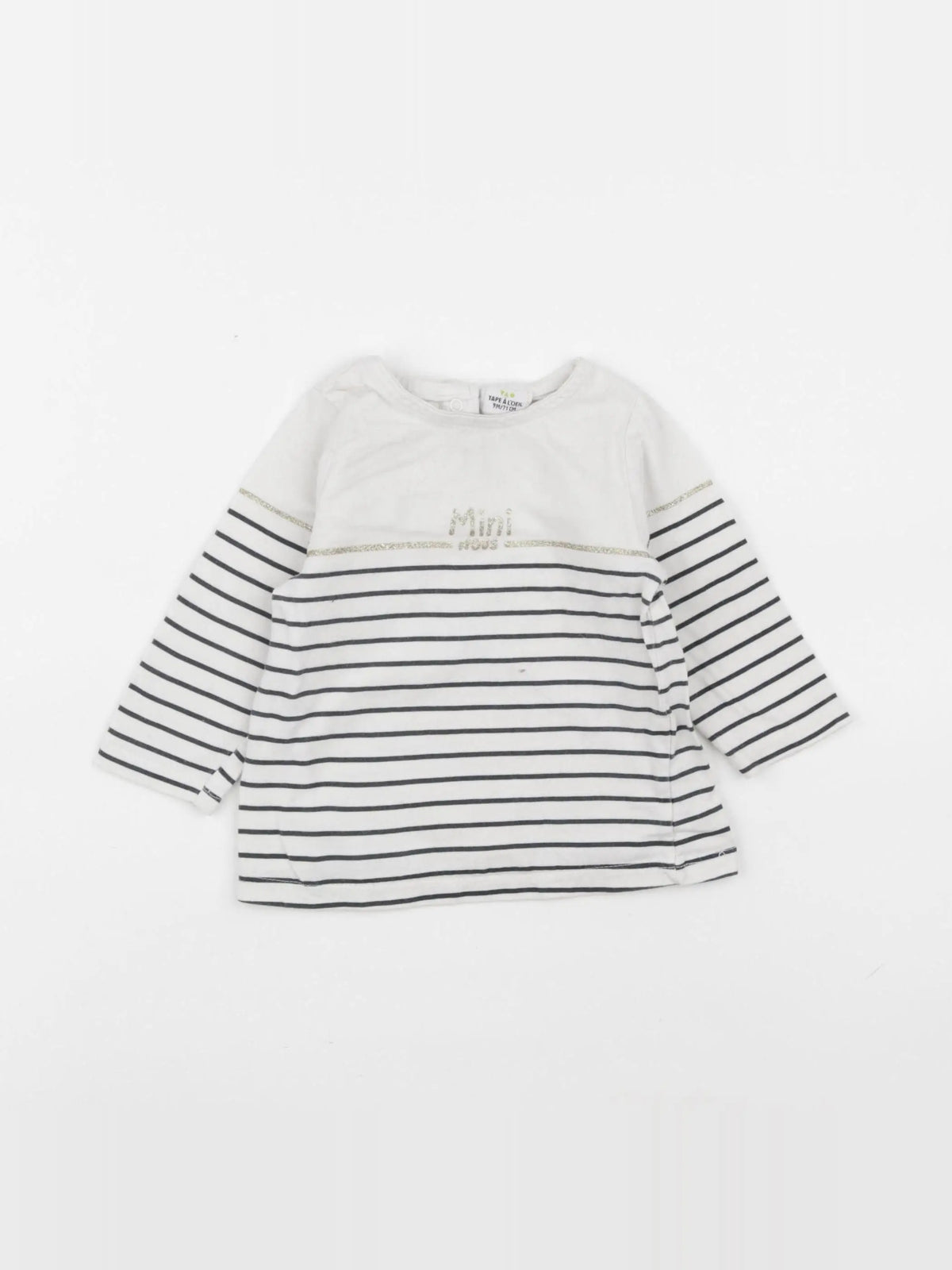 Tape à l'oeil - tee-shirt blanc, bleu - 9 mois