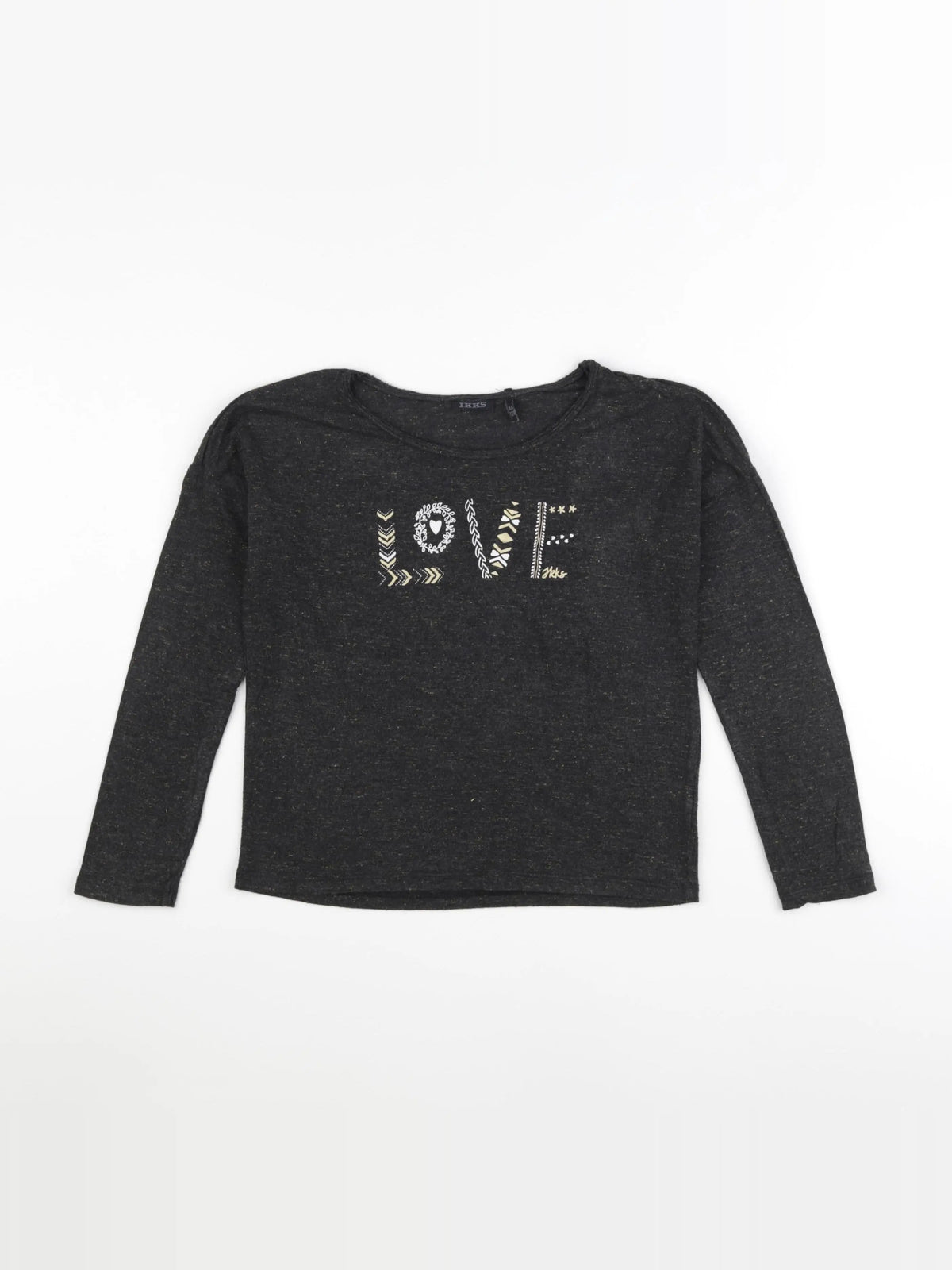 IKKS - tee-shirt gris, or - 8 ans