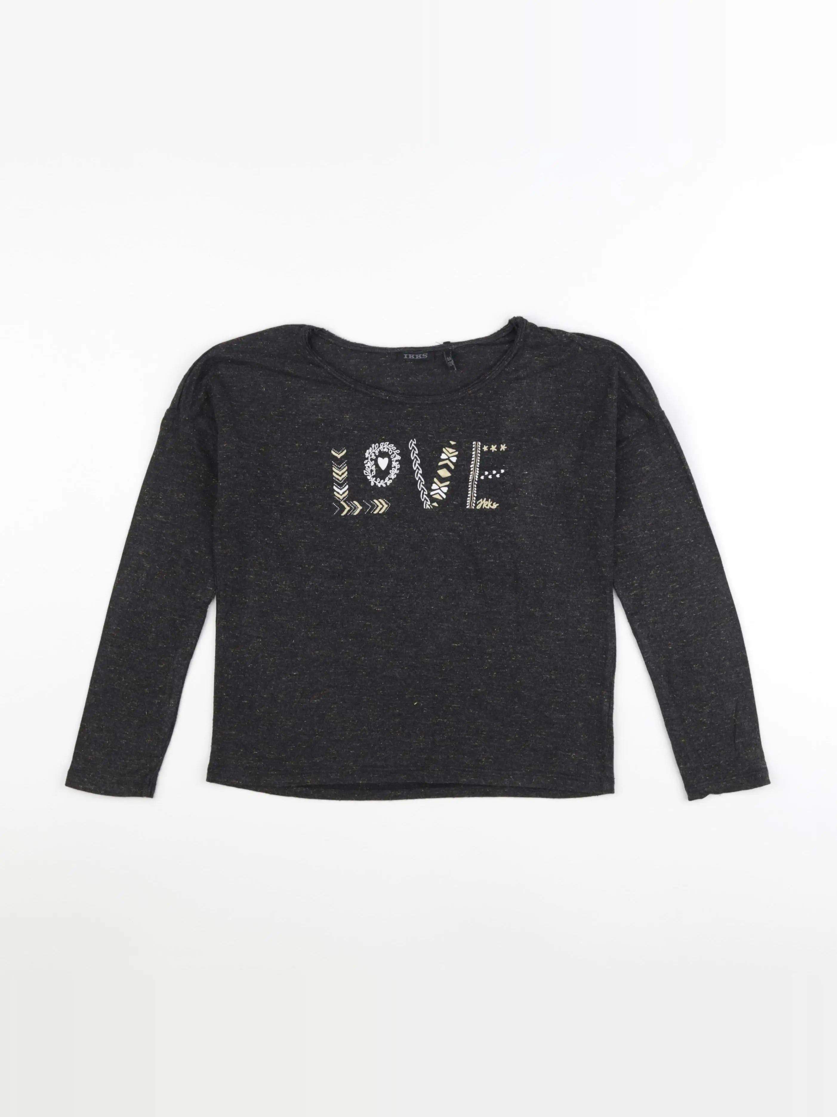 IKKS - tee-shirt gris, or - 8 ans