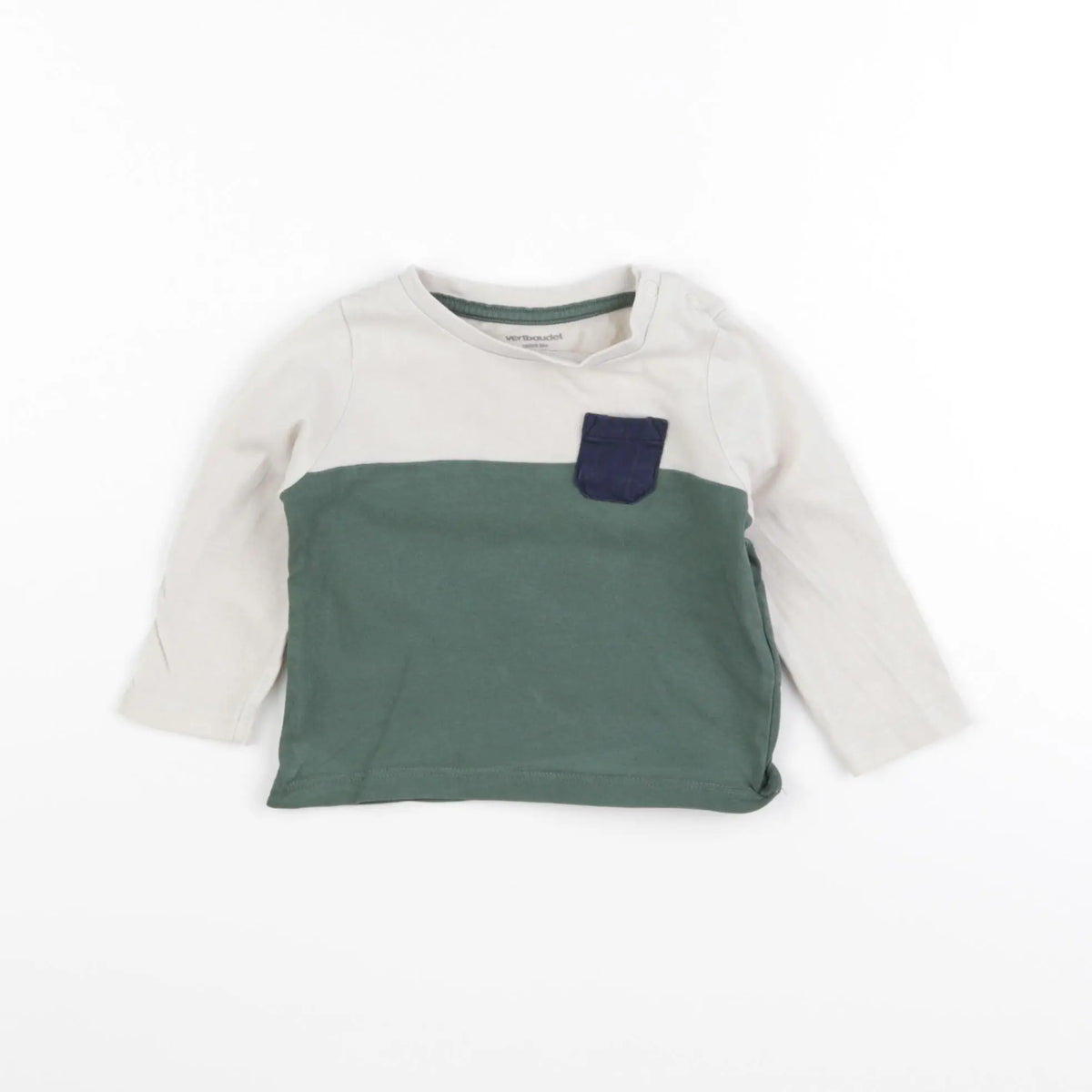 Vertbaudet - tee-shirt vert - 6 mois