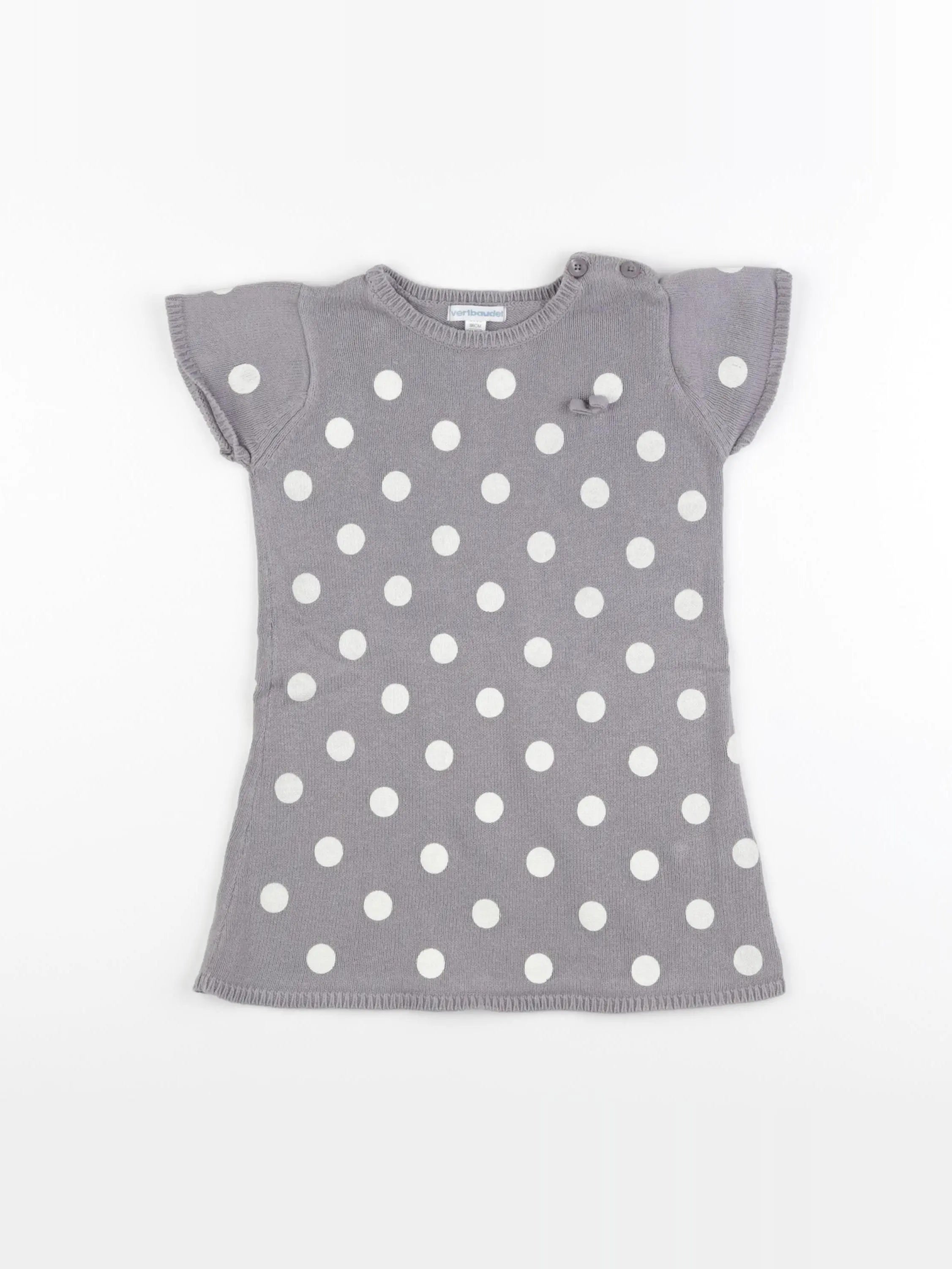 Vertbaudet - robe gris - 24 mois