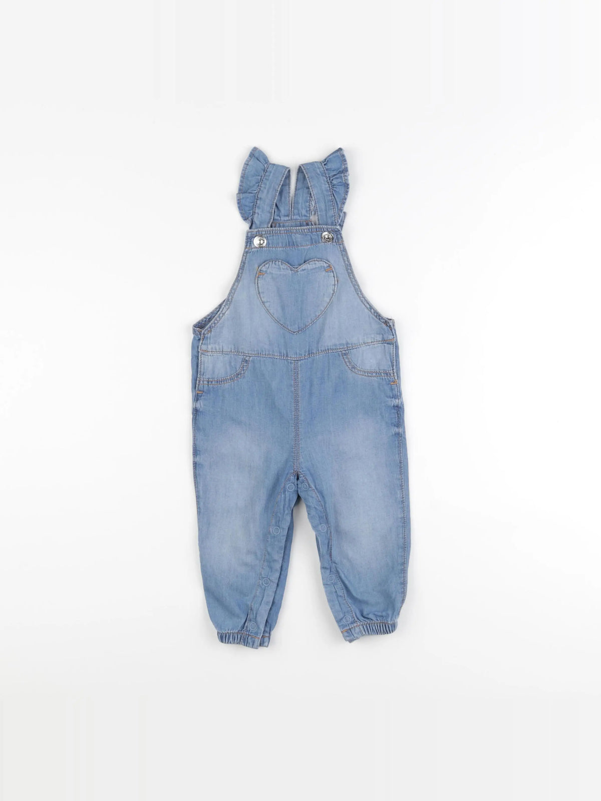 H&M - salopette bleu - 6/9 mois
