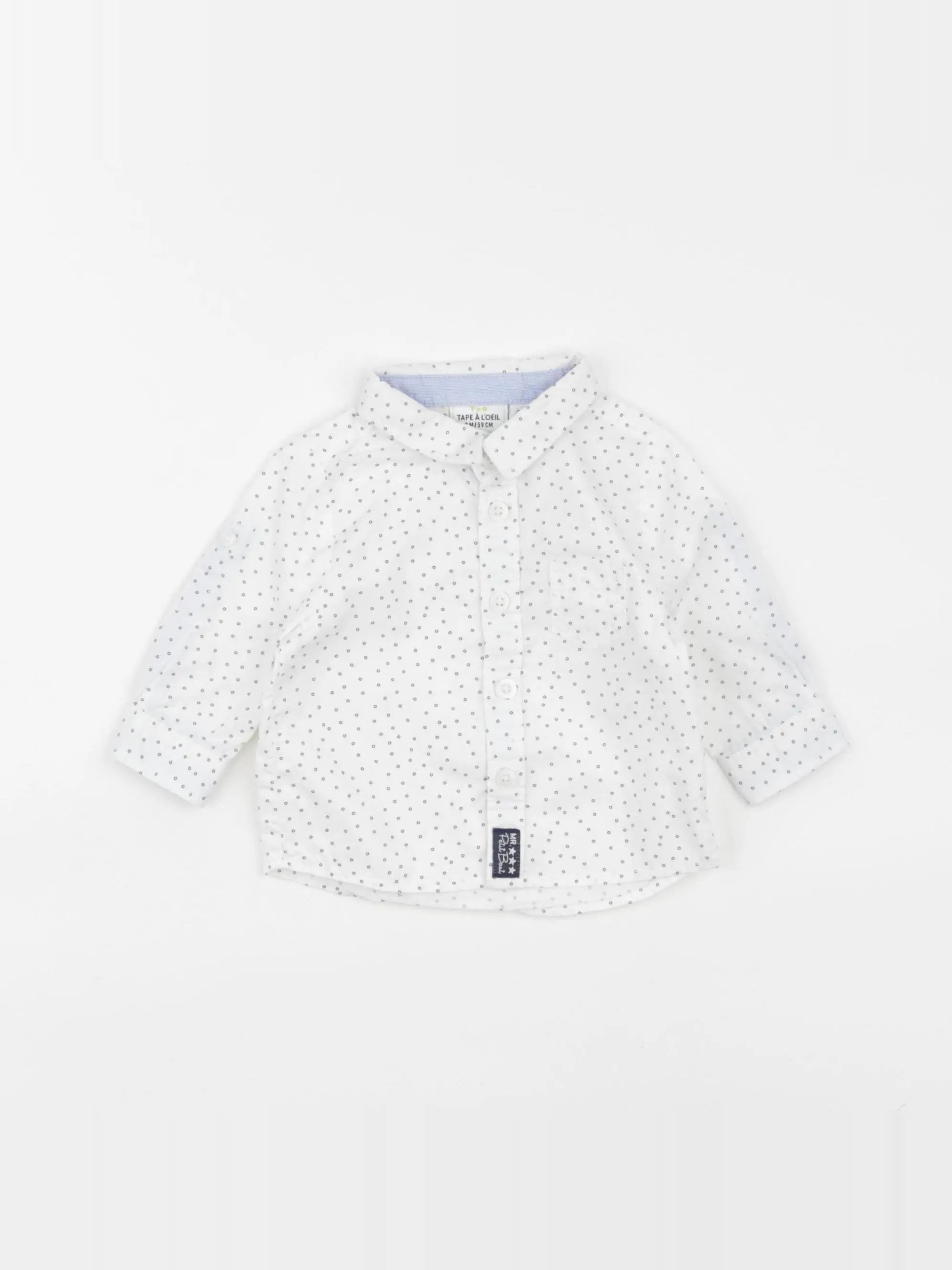 Tape à l'oeil - chemise blanc, bleu - 3 mois