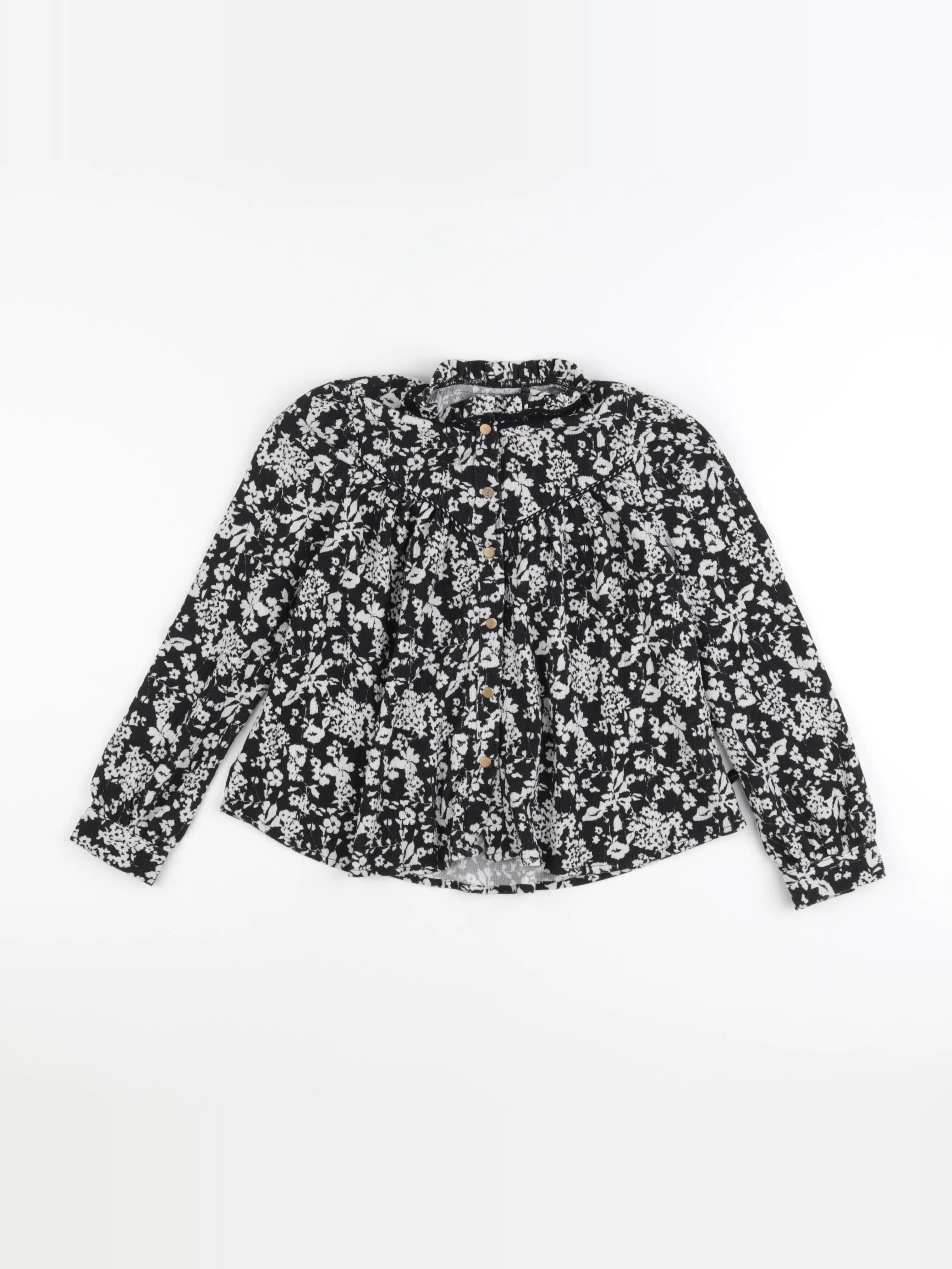 IKKS - blouse noir, beige - 8 ans