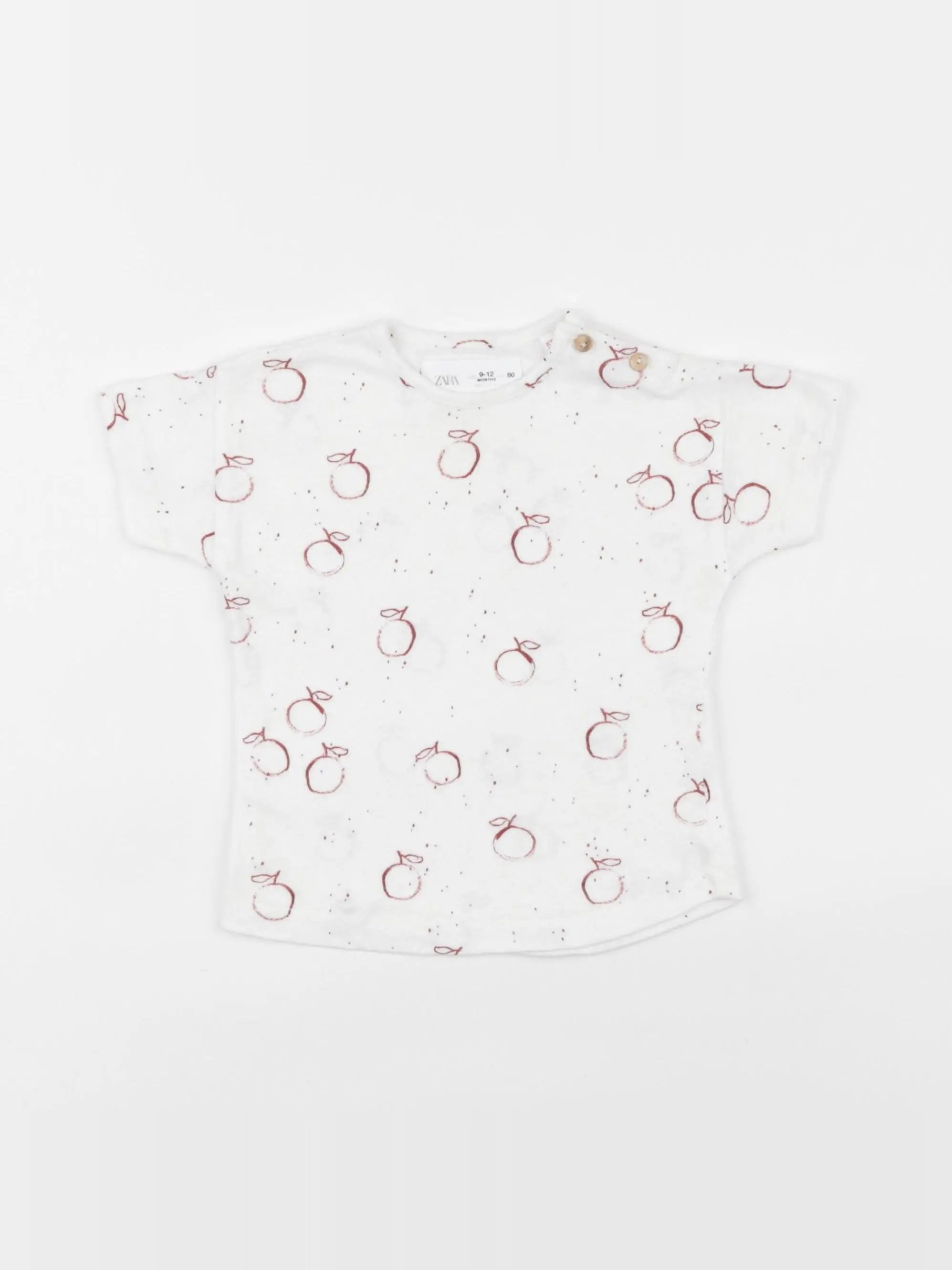 Zara - tee-shirt rouge - 9/12 mois