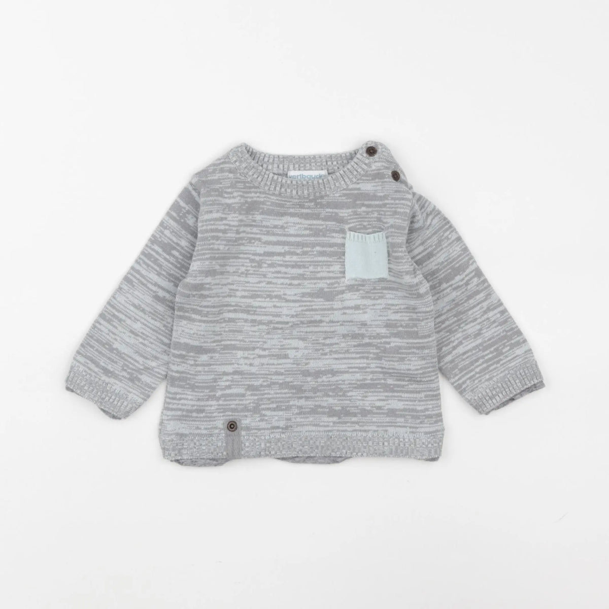 Vertbaudet - pull gris - 6 mois