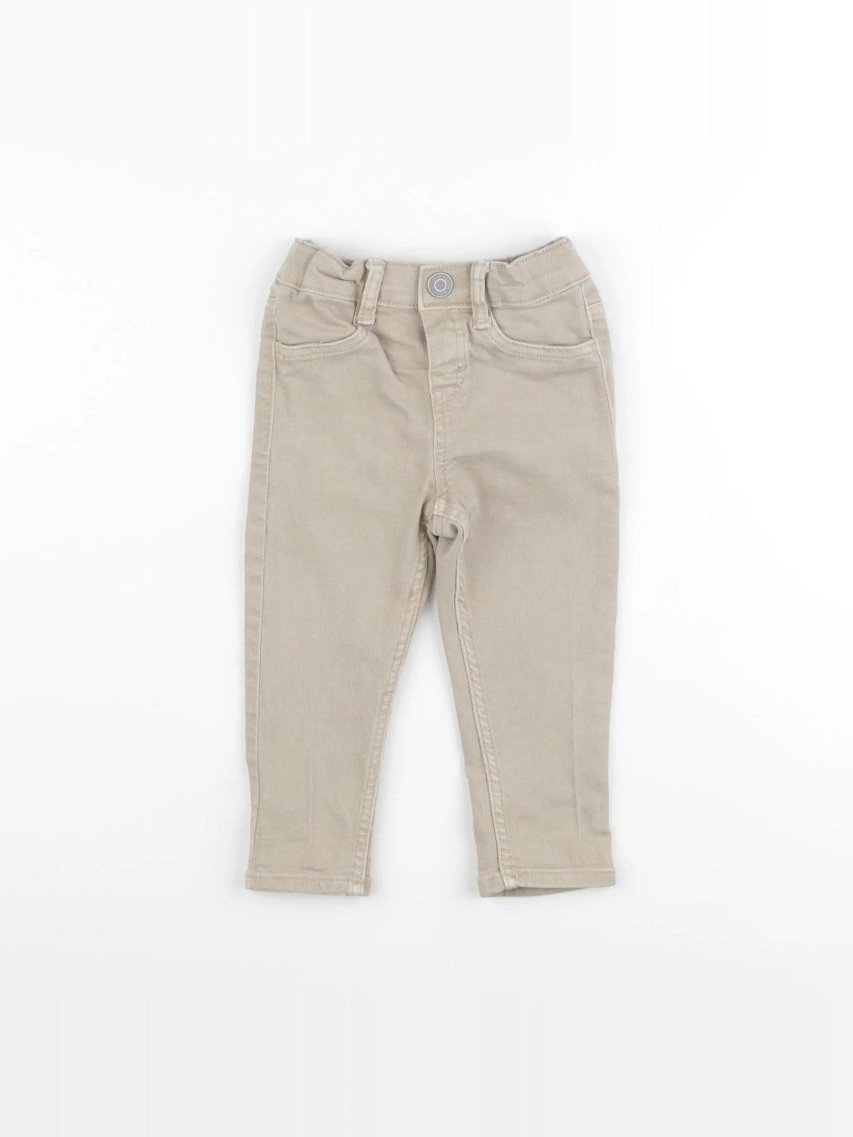 H&M - jean beige - 9/12 mois